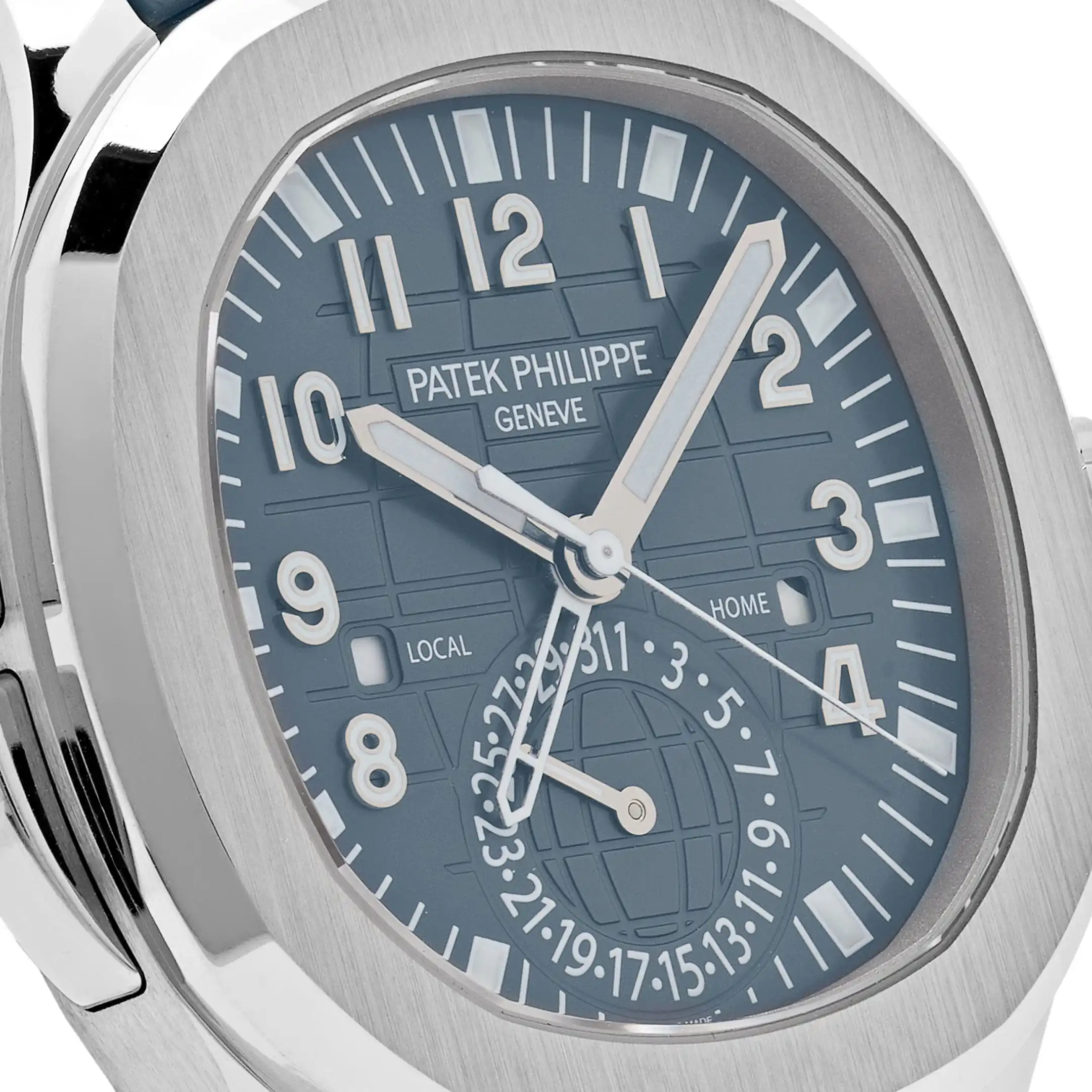 Replica Patek Philippe Aquanaut 5164G-001 ‘Travel Time’ White Gold Blue-Gray Dial - Image 6