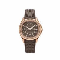 Replica Patek Philippe Aquanaut 5268/200R-010 Rose Gold Taupe Brown  Dial Diamond Bezel