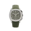 Replica Patek Philippe Aquanaut 5968G-010 Chronograph White Gold Khaki Green
