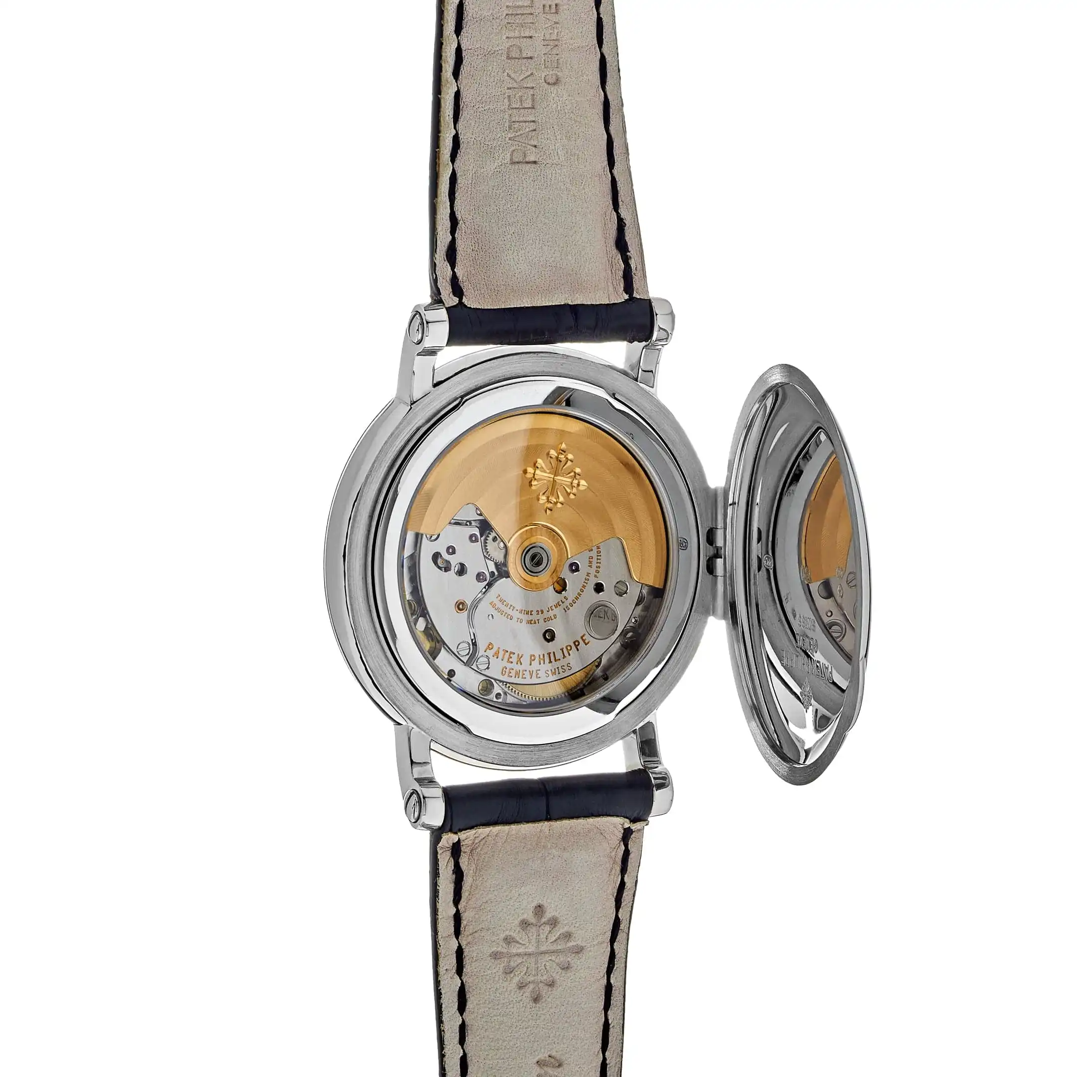 Replica Patek Philippe Calatrava 5153G-001 Date White Gold Black Dial - Image 6