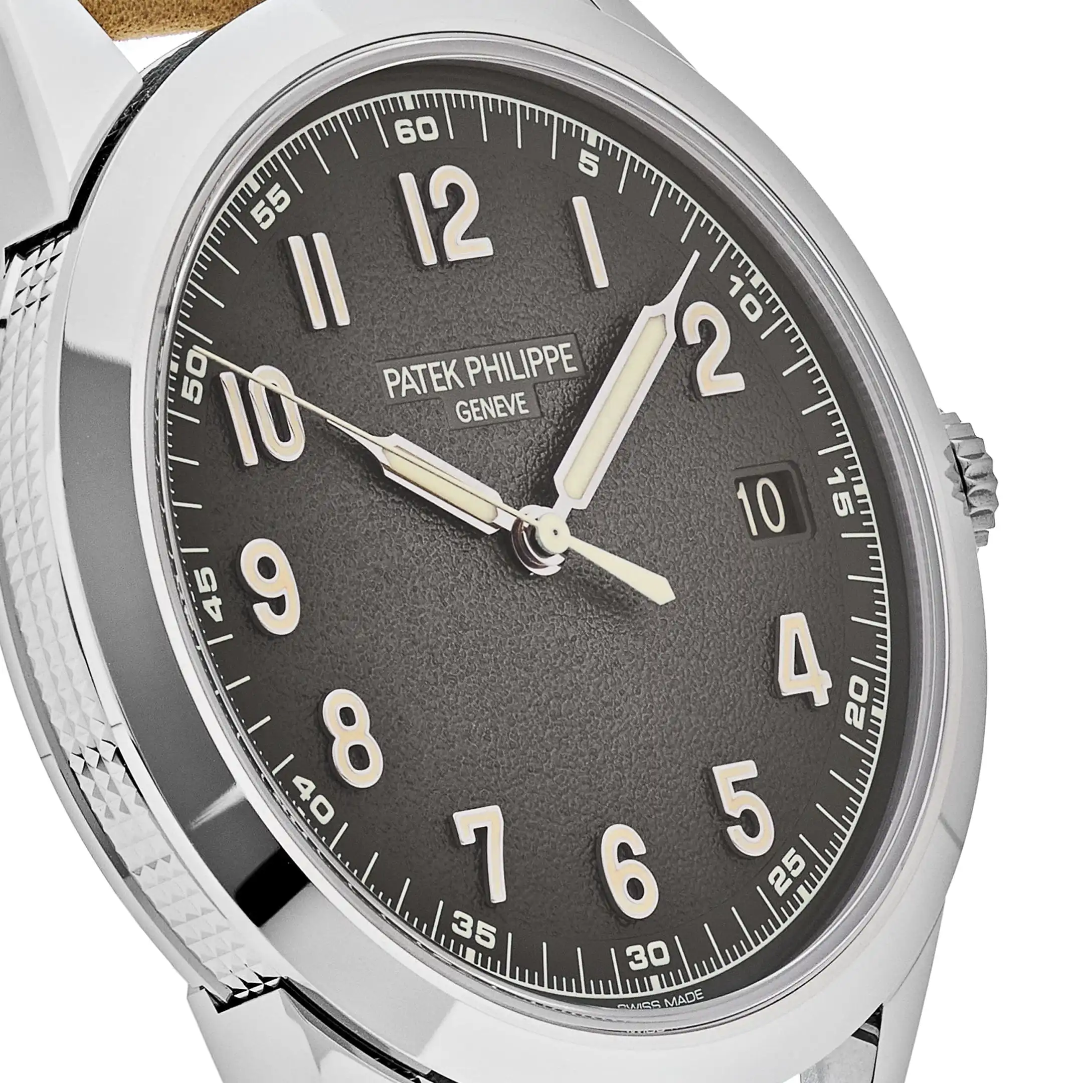 Replica Patek Philippe Calatrava 5226G-001 White Gold Charcoal Dial Date - Image 5