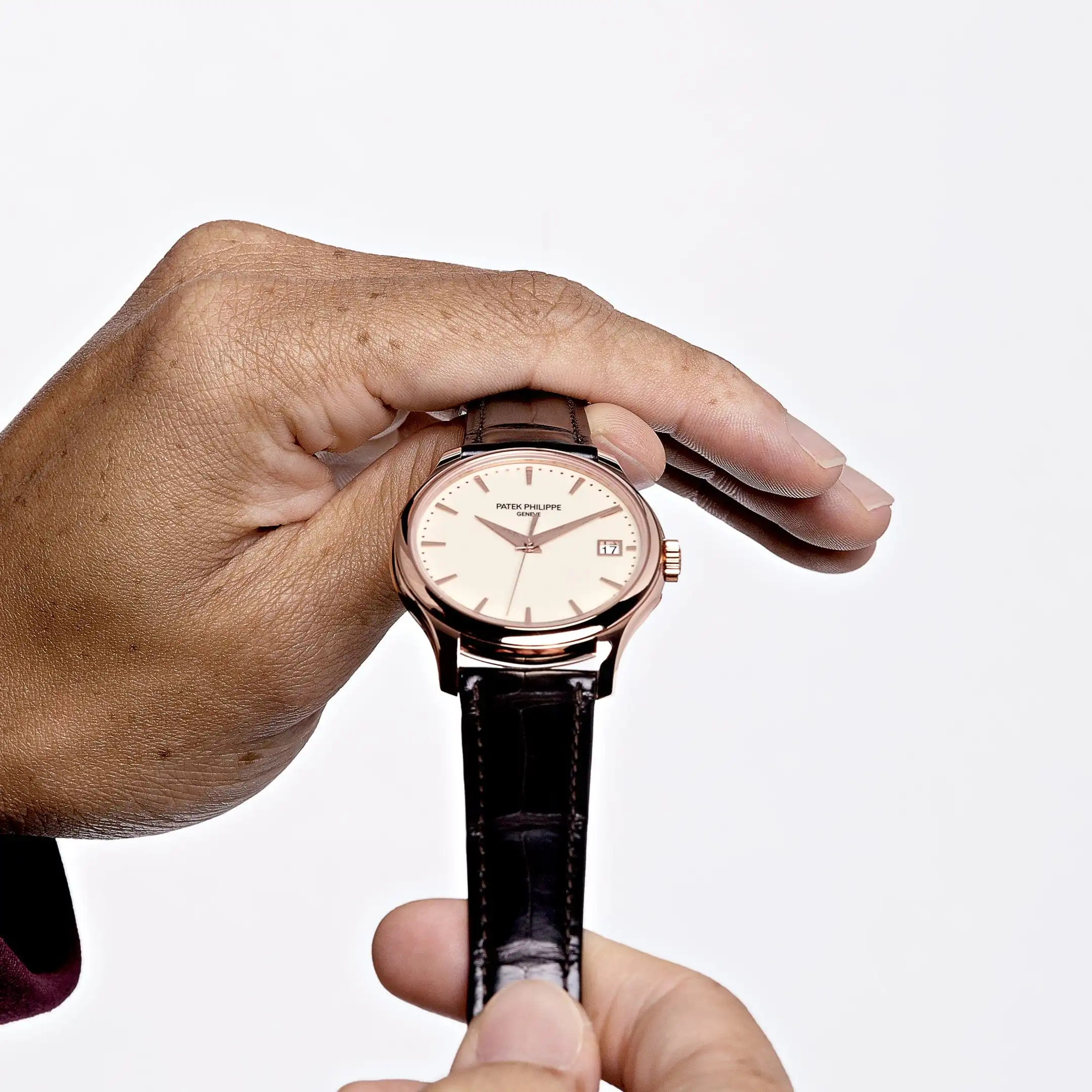 Replica Patek Philippe Calatrava 5227R-001 Date Rose Gold Ivory Dial - Image 2