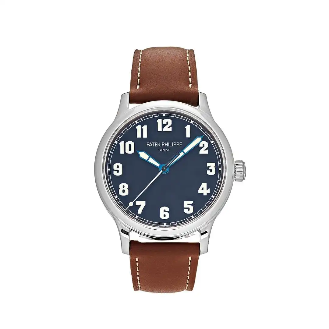 Replica Patek Philippe Limited Edition "New York" Calatrava Pilot Steel Blue Dial 5522A-001