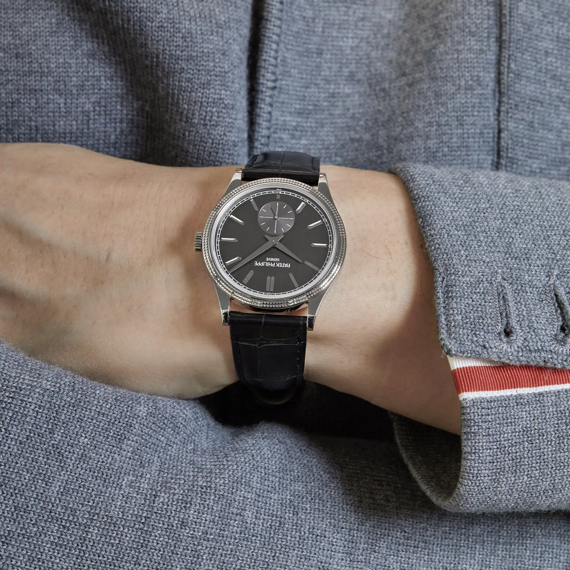Replica Patek Philippe Calatrava 6119G-001 White Gold Grey Dial - Image 2