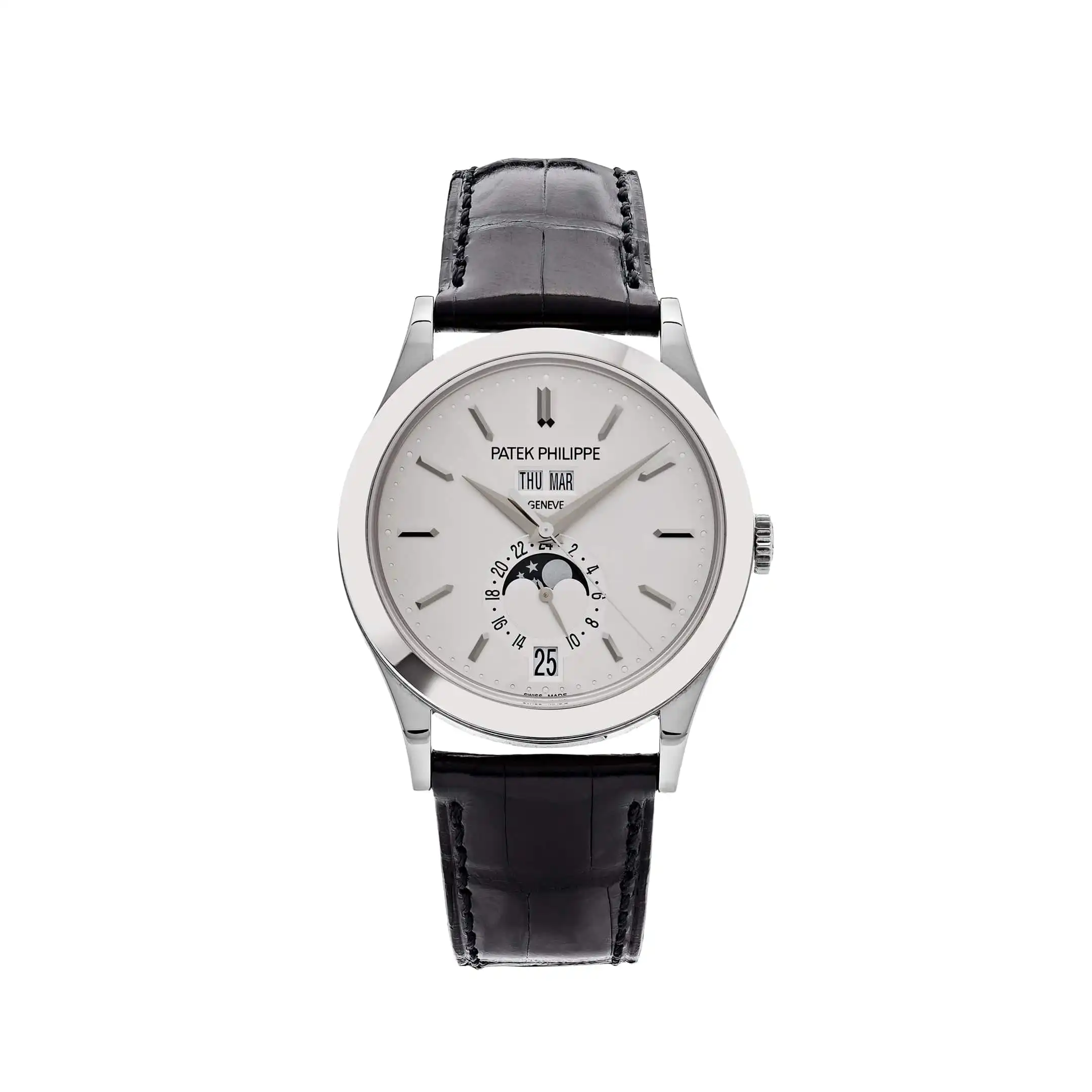 Replica Patek Philippe Complications 5396G-011 Annual Calendar Moon Phases White Gold