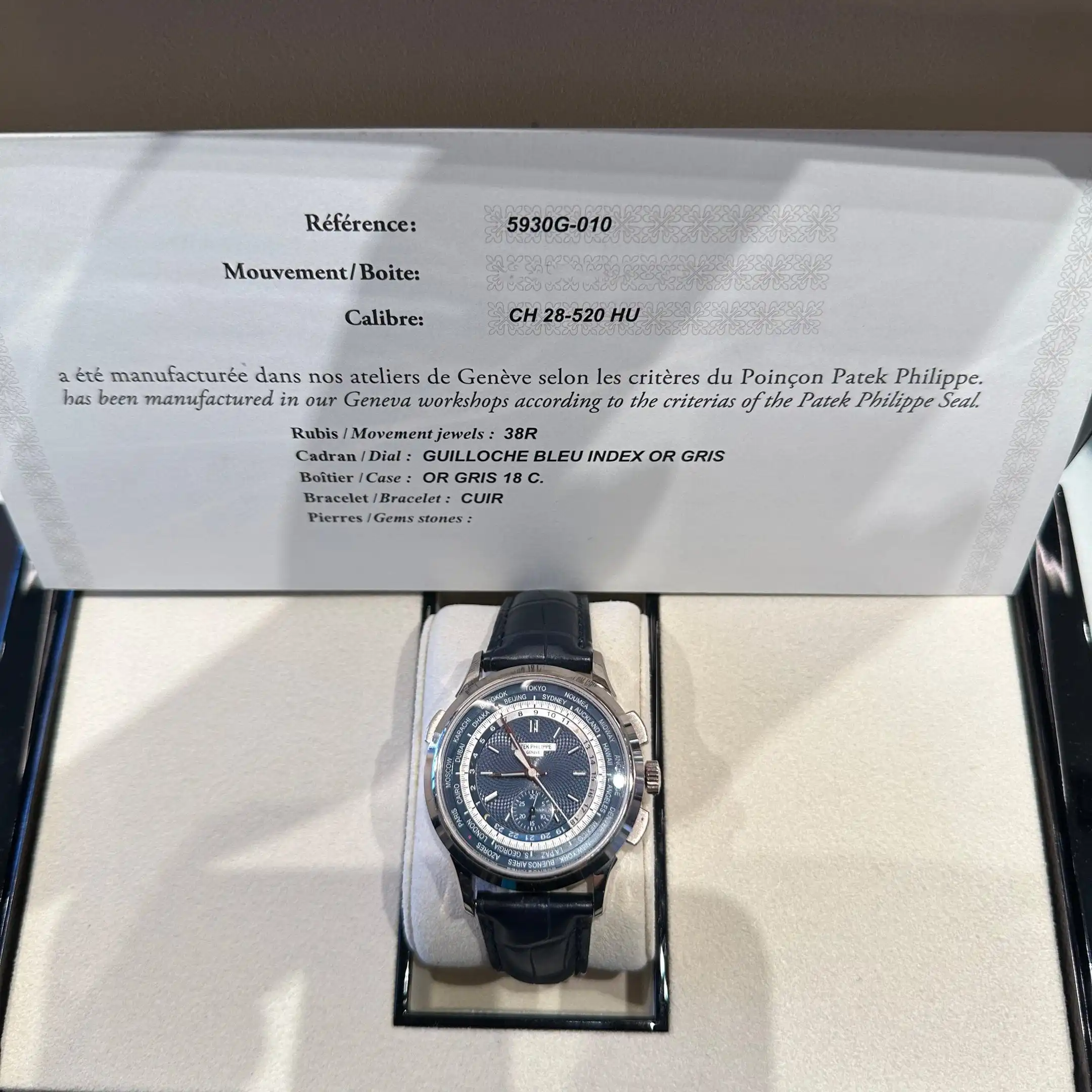Replica Patek Philippe Complications 5930G-010 World Time Flyback Chronograph - Image 12