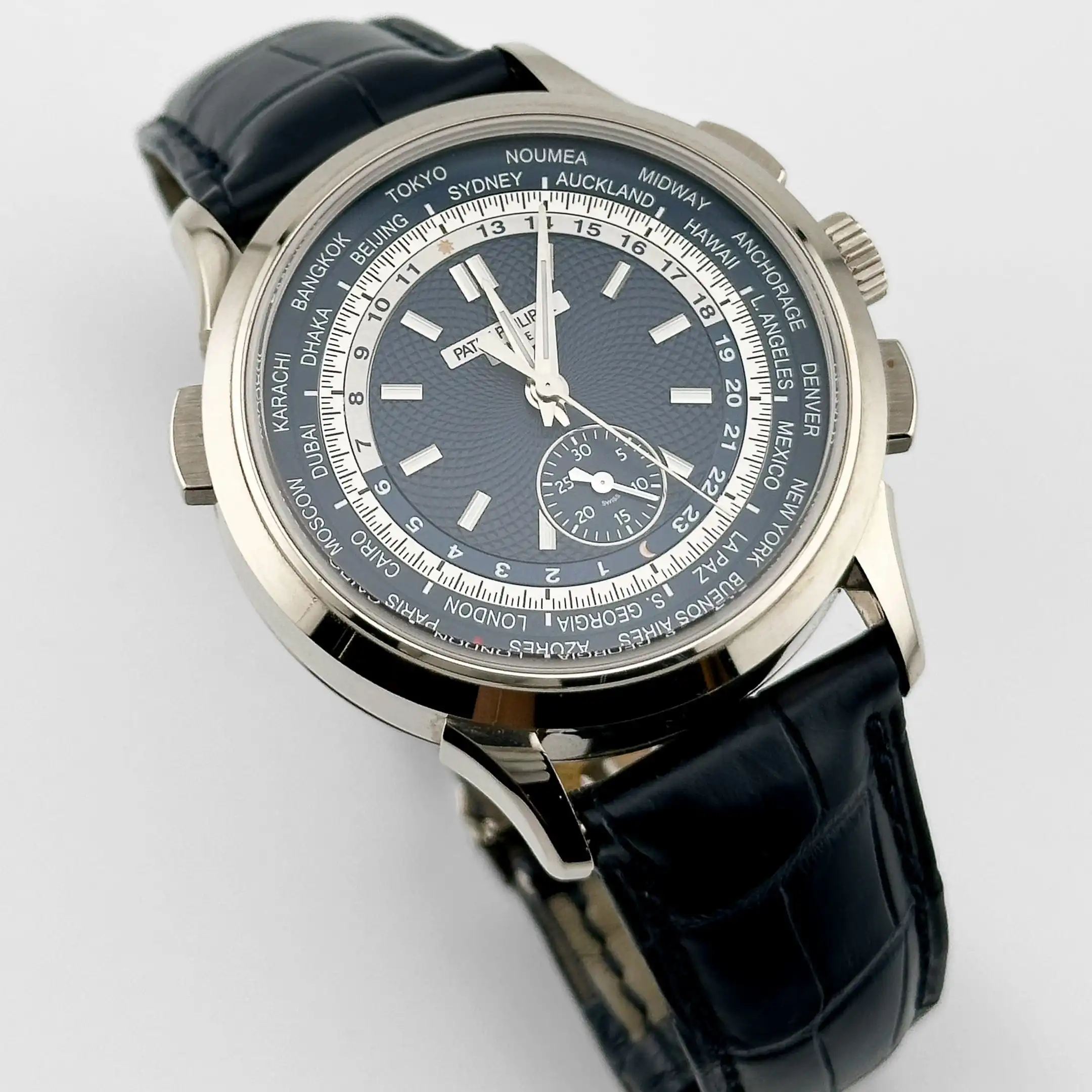 Replica Patek Philippe Complications 5930G-010 World Time Flyback Chronograph - Image 3