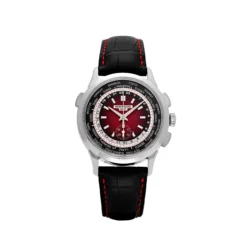 Replica Patek Philippe Complications 5930G-011  ingapore Edition World Time Flyback Chronograph White Gold Red Dial