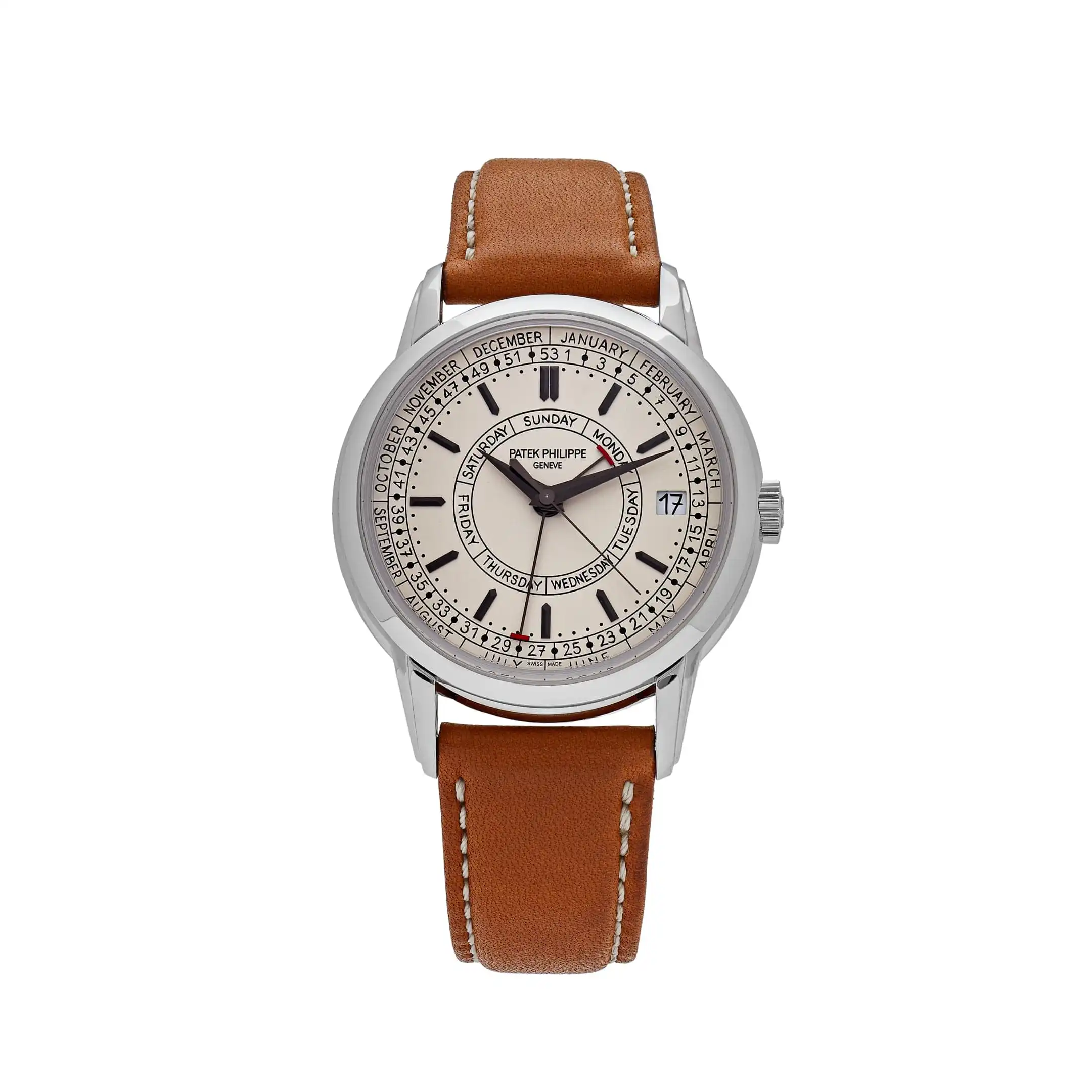 Replica Patek Philippe Complications Calatrava 5212A-001 Weekly Calendar Silver Opaline Dial