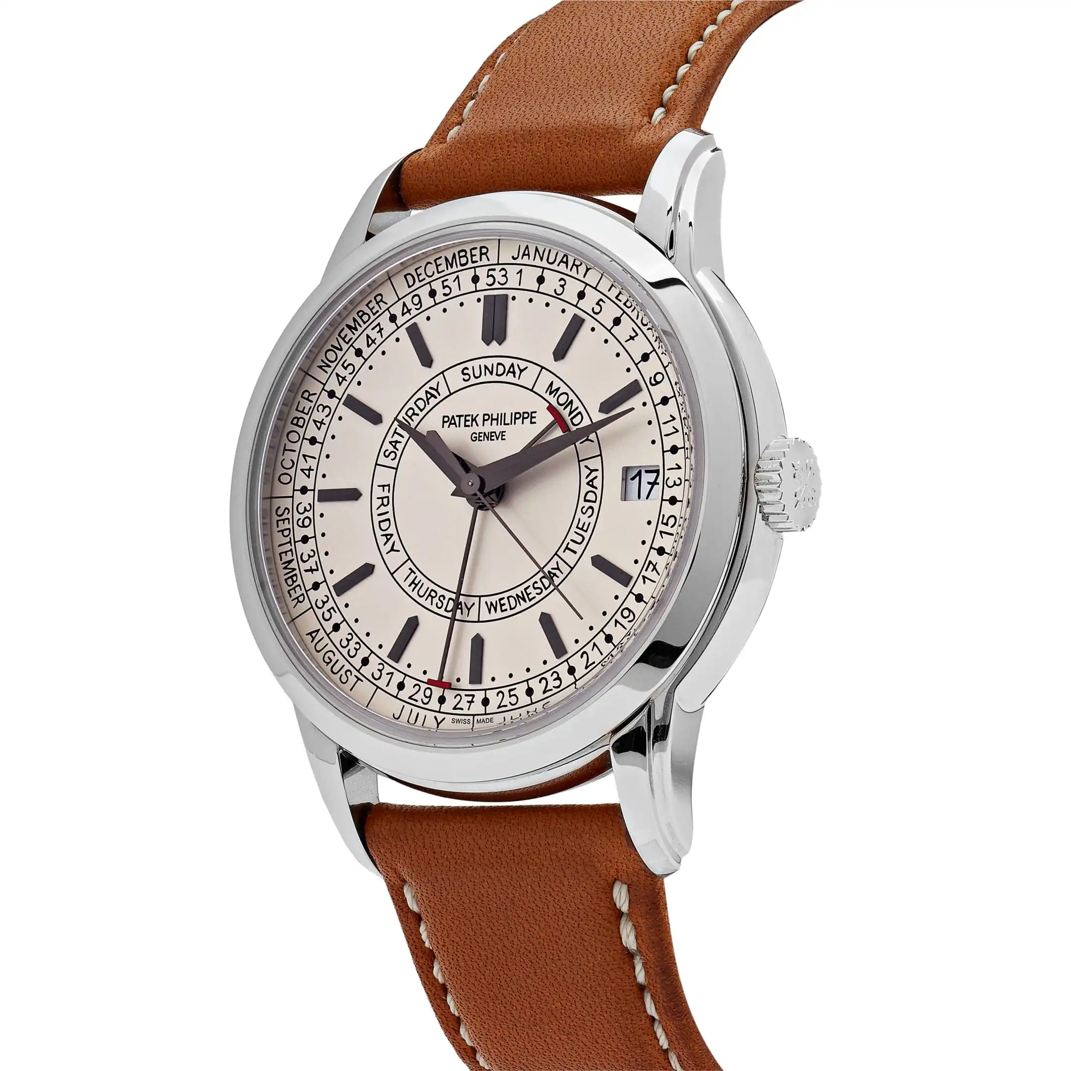 Replica Patek Philippe Complications Calatrava 5212A-001 Weekly Calendar Silver Opaline Dial - Image 3
