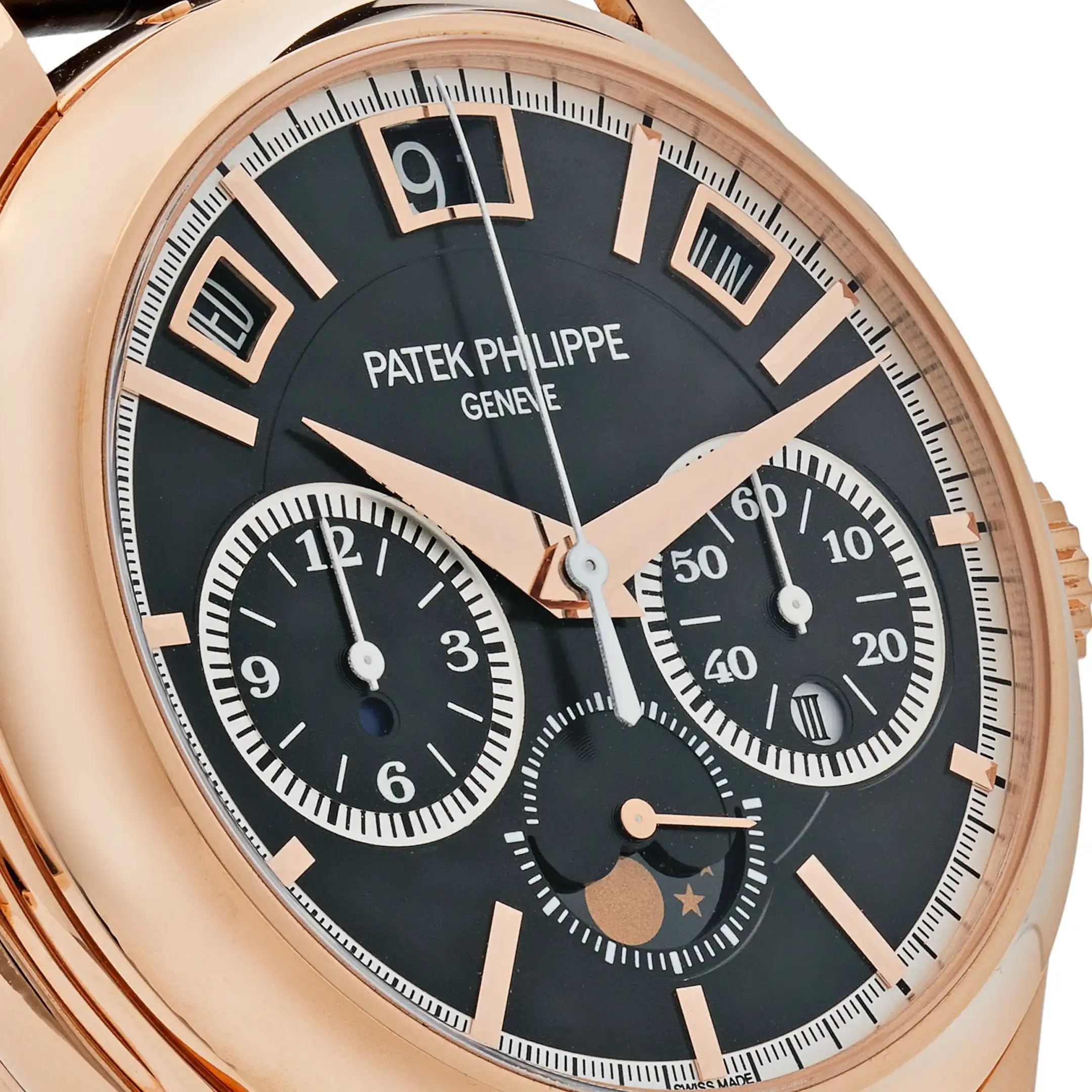 Replica Patek Philippe Grand Complications 5208R-001 Minute Repeater Perpetual Calendar Rose Gold Black Dial - Image 5