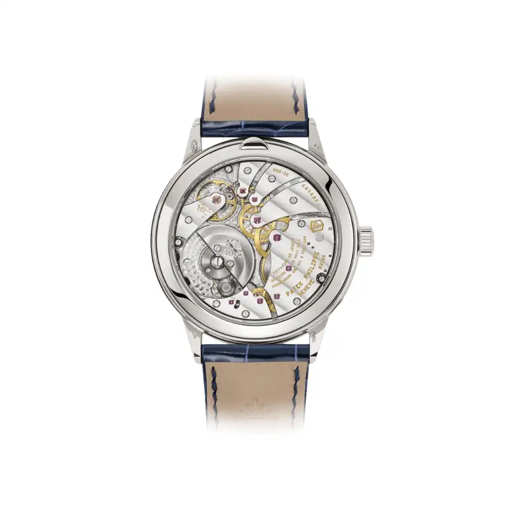 Replica Patek Philippe Grand Complications 5236P-001 In-Line Perpetual Calendar Platinum Blue Dial - Image 3