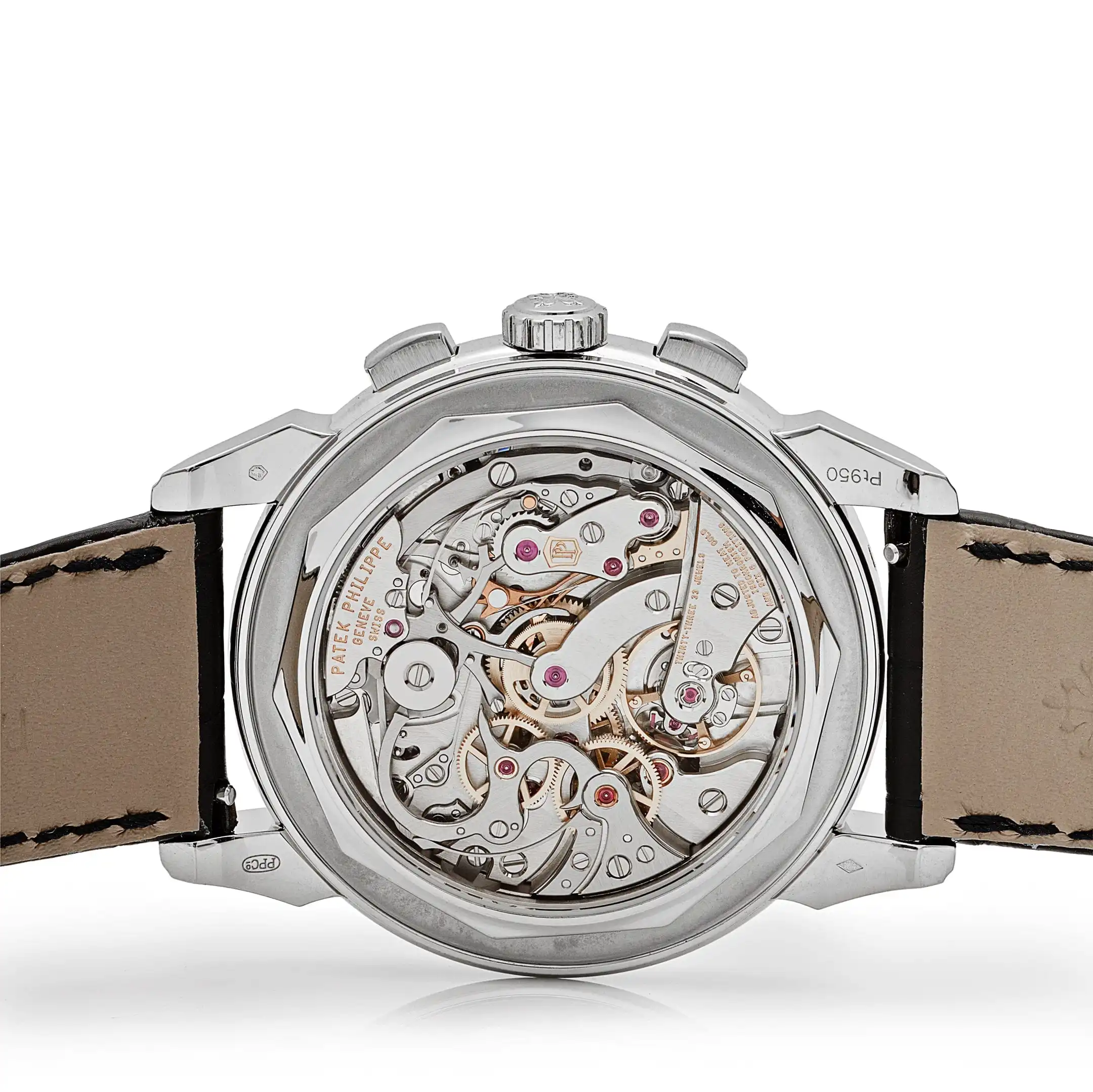 Replica Patek Philippe Grand Complications 5271/12P-001 Perpetual Calendar Platinum Black Dial Ruby Bezel - Image 6