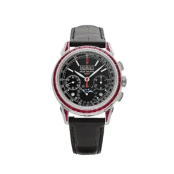 Replica Patek Philippe Grand Complications  5271/12P-001 Perpetual Calendar  Platinum Black Dial Ruby Bezel