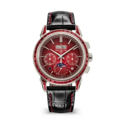 Replica Patek Philippe Grand Complications 5271/12P-010 Perpetual Calendar Chronograph Platinum Baguette Rubies