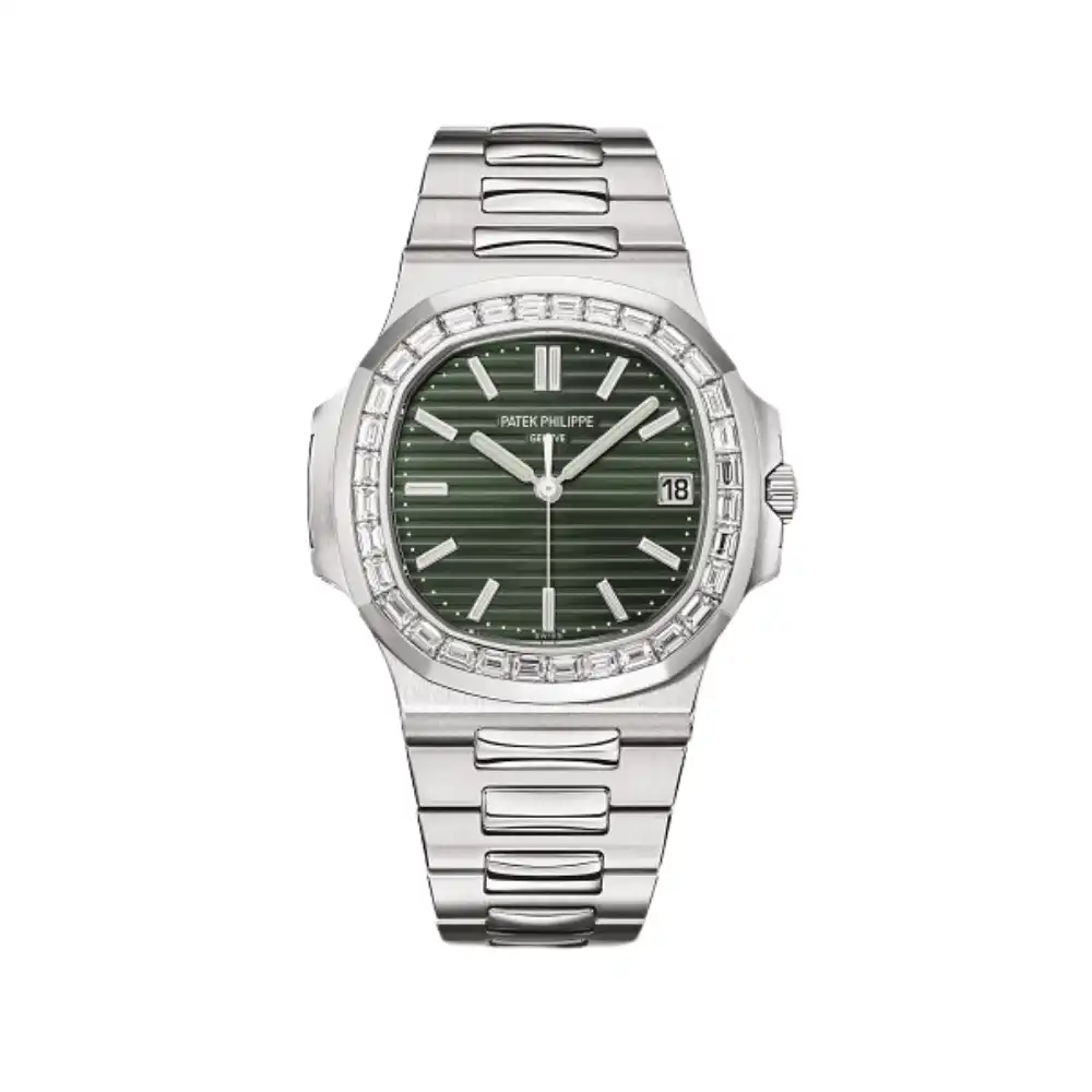 Replica Patek Philippe Nautilus 5711/1300A Stainless Steel Green Dial Diamond