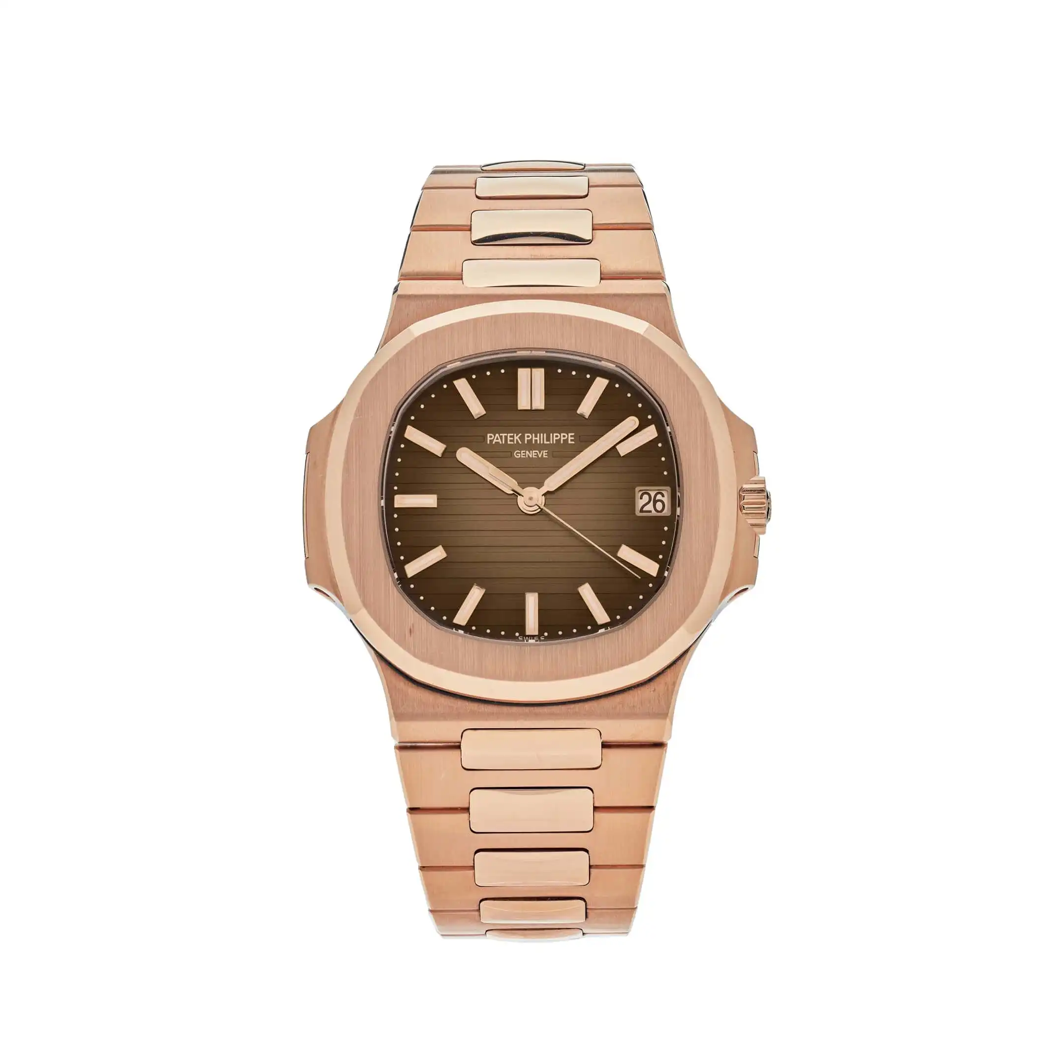 Replica Patek Philippe Nautilus 5711/1R-001 Rose Gold Brown Dial Date
