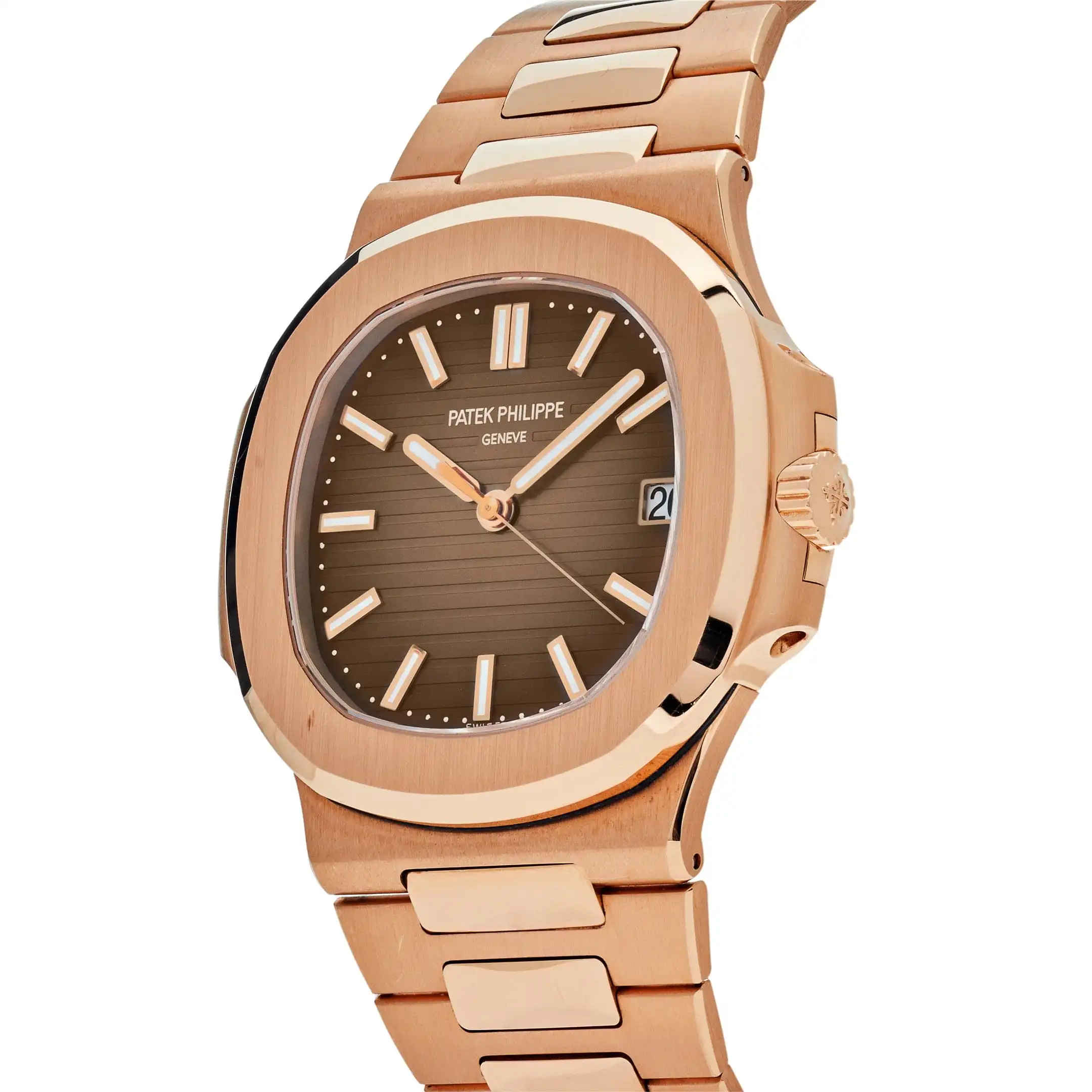 Replica Patek Philippe Nautilus 5711/1R-001 Rose Gold Brown Dial Date - Image 3