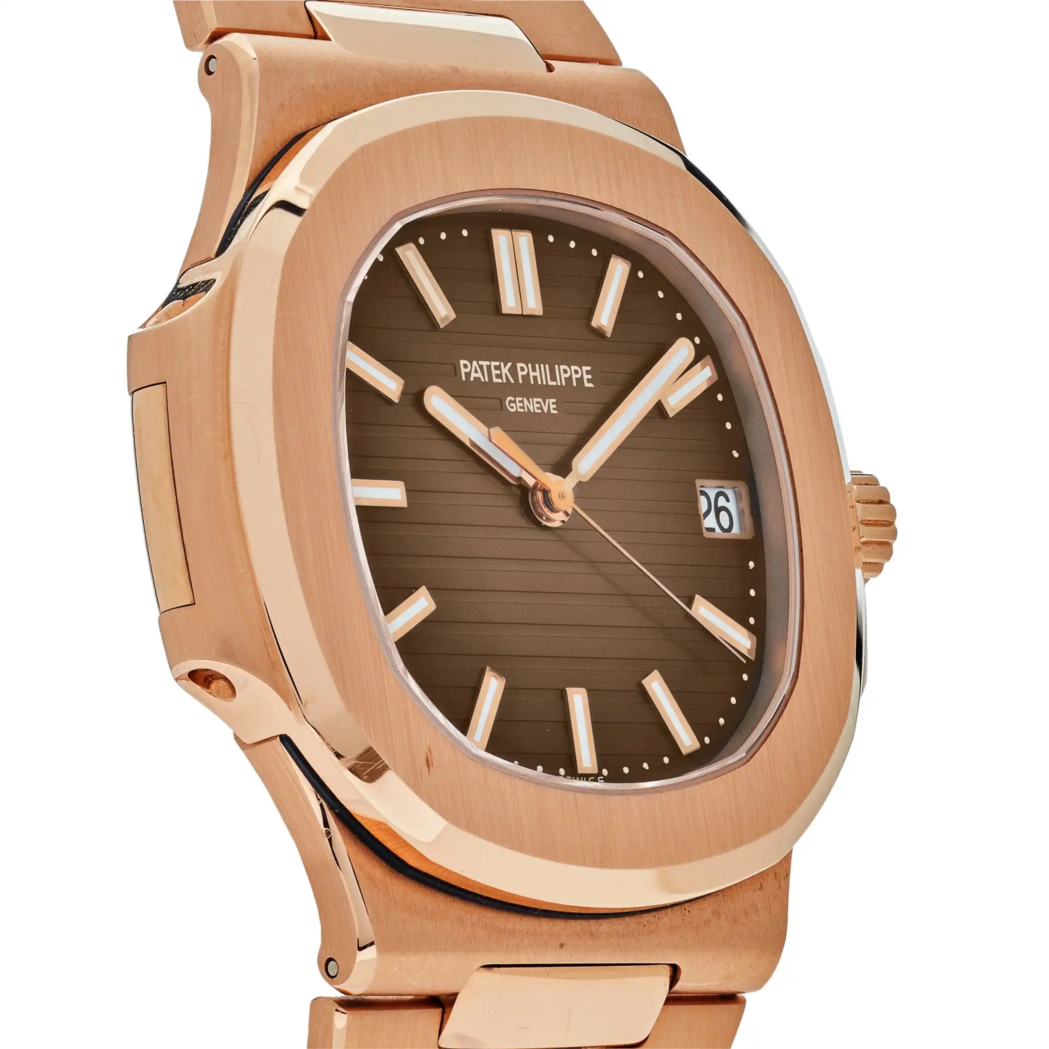 Replica Patek Philippe Nautilus 5711/1R-001 Rose Gold Brown Dial Date - Image 4