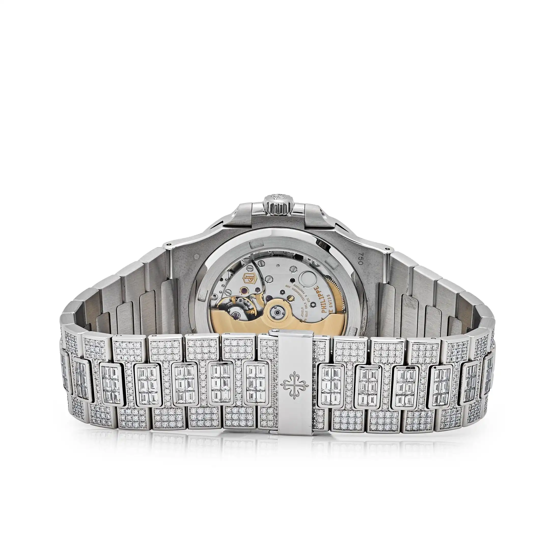 Replica Patek Philippe Nautilus 5719/10G-010 White Gold Diamond Set - Image 4