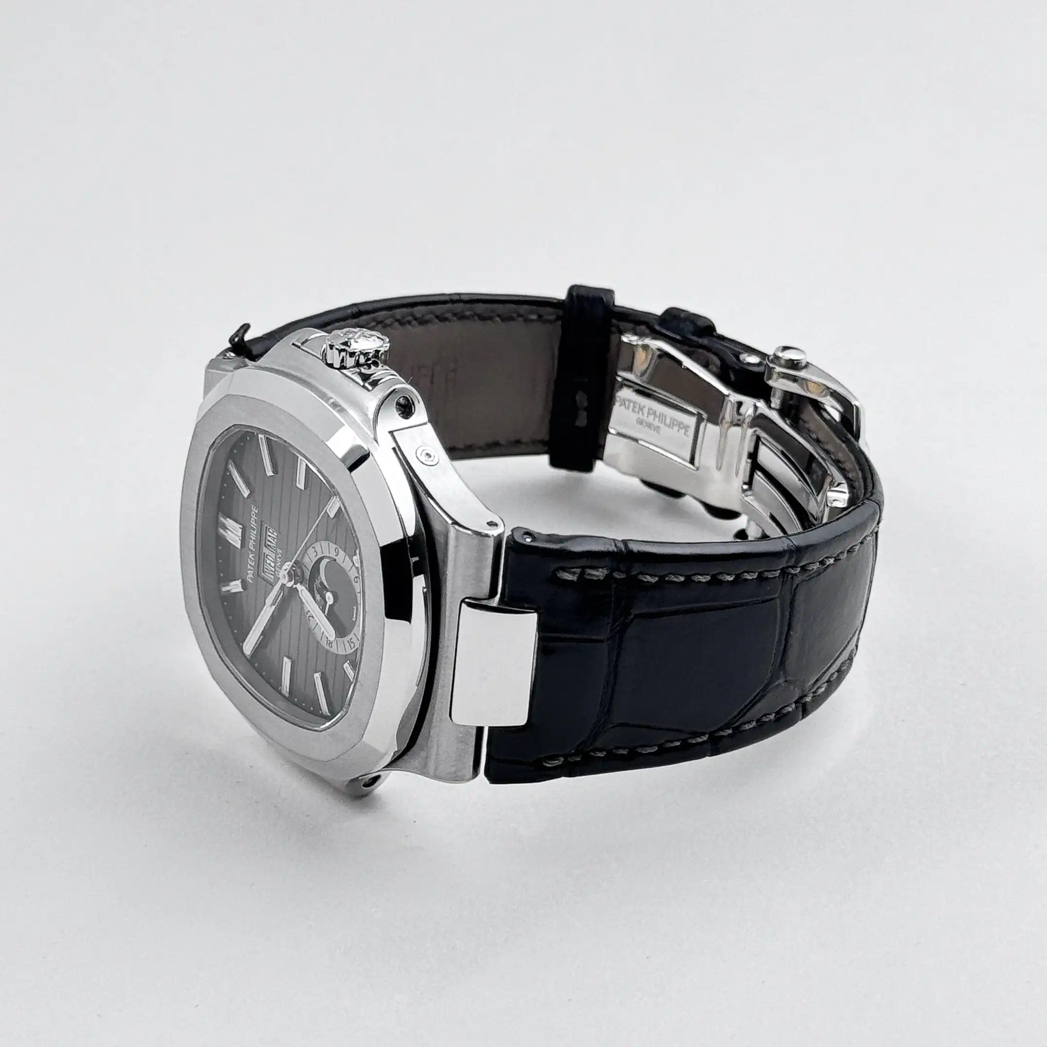 Replica Patek Philippe Nautilus 5726A-001 Annual Calendar Moon Phases Stainless Steel Black Dial - Image 5