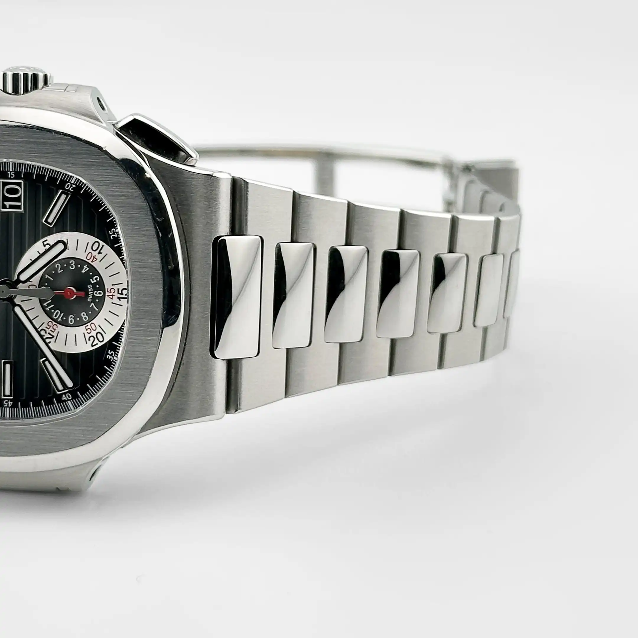 Replica Patek Philippe Nautilus 5980/1A-014 Chronograph Stainless Steel Grey D - Image 7