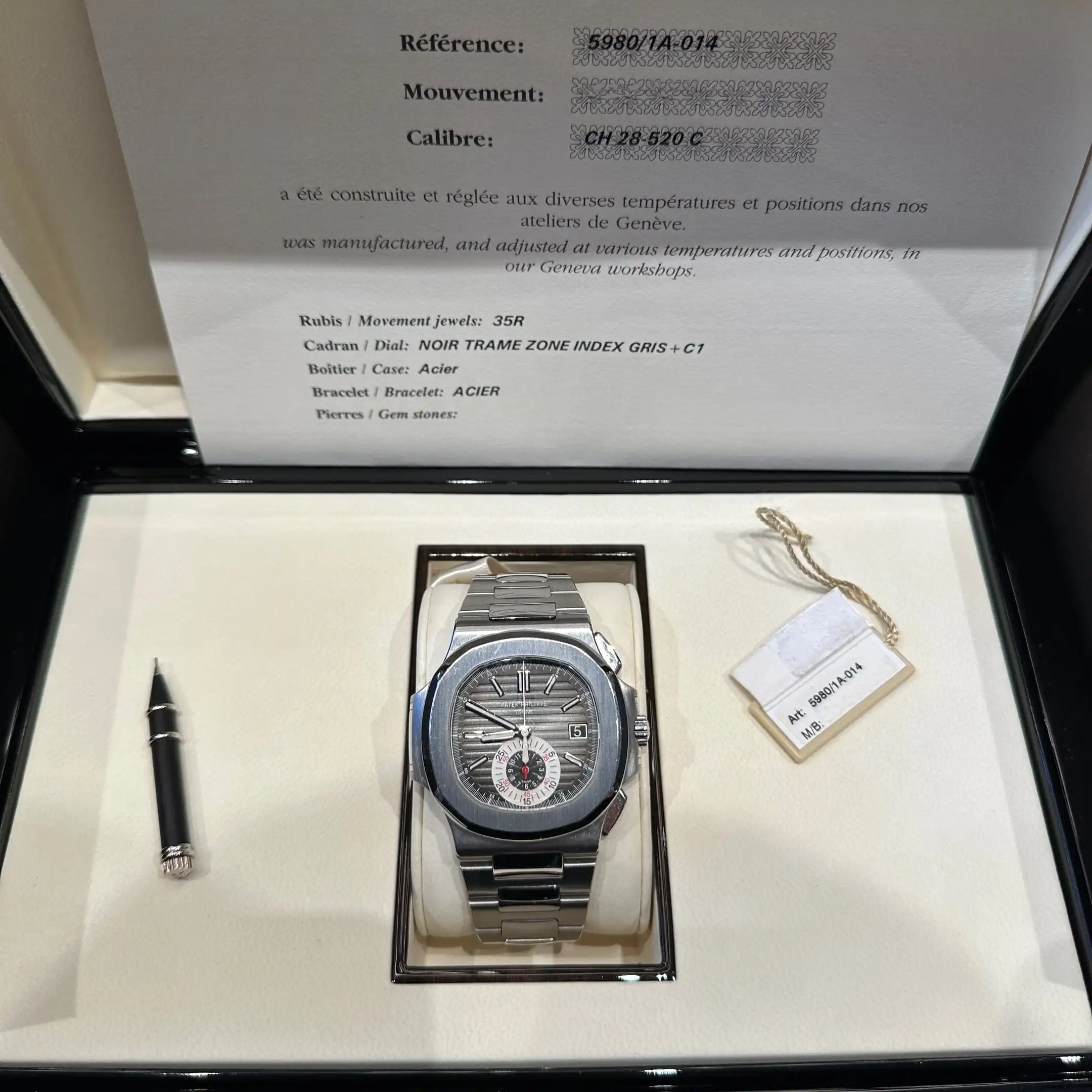 Replica Patek Philippe Nautilus 5980/1A-014 Chronograph Stainless Steel Grey D - Image 11