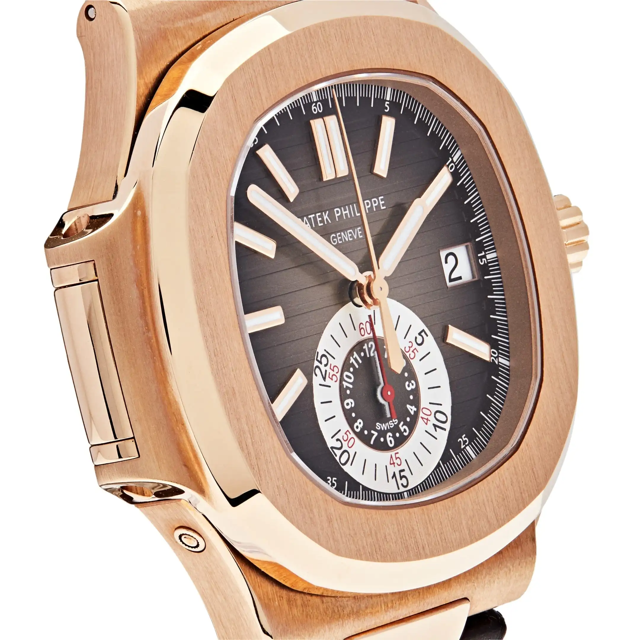 Replica Patek Philippe Nautilus 5980R-001 Chronograph Date Rose Gold - Image 4