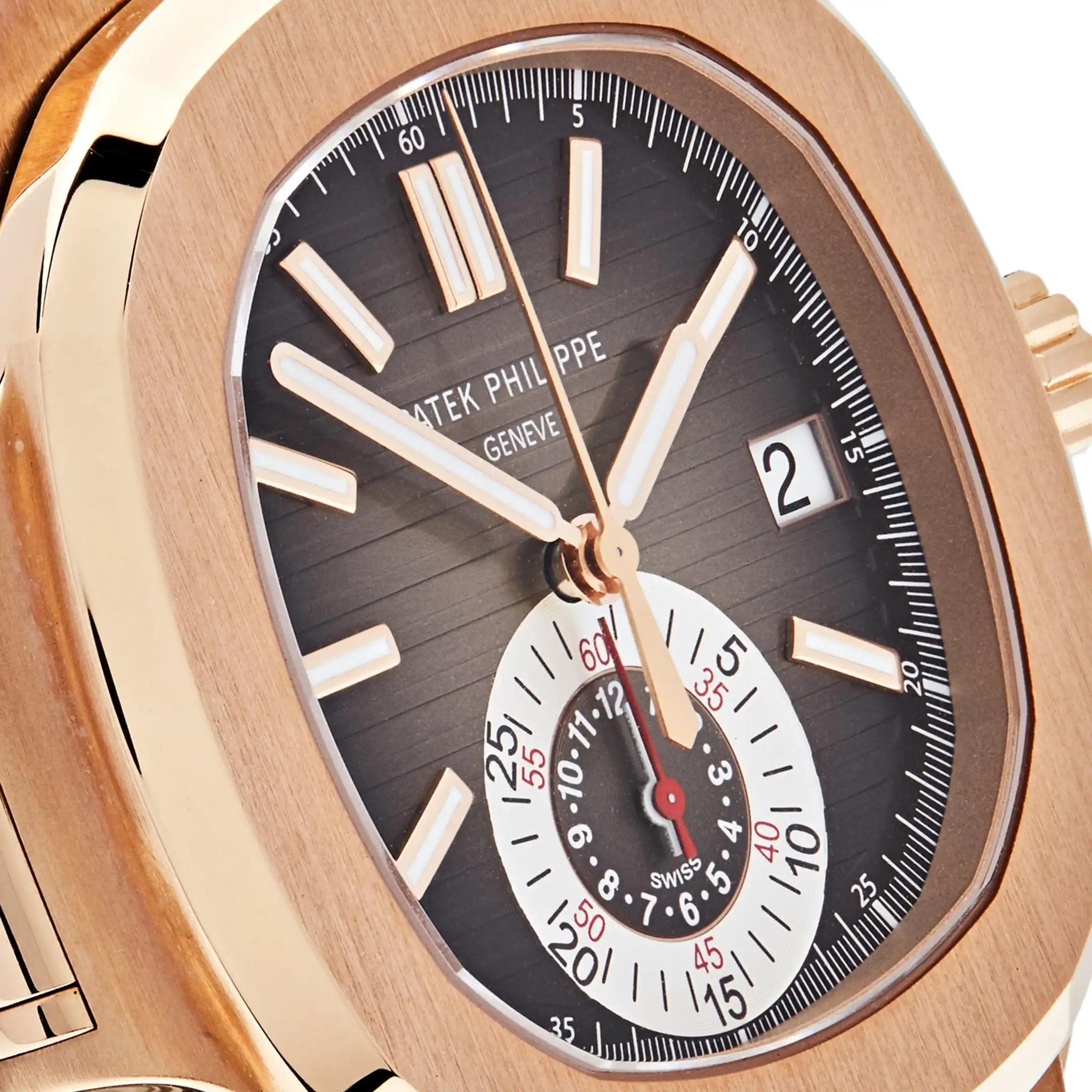 Replica Patek Philippe Nautilus 5980R-001 Chronograph Date Rose Gold - Image 5