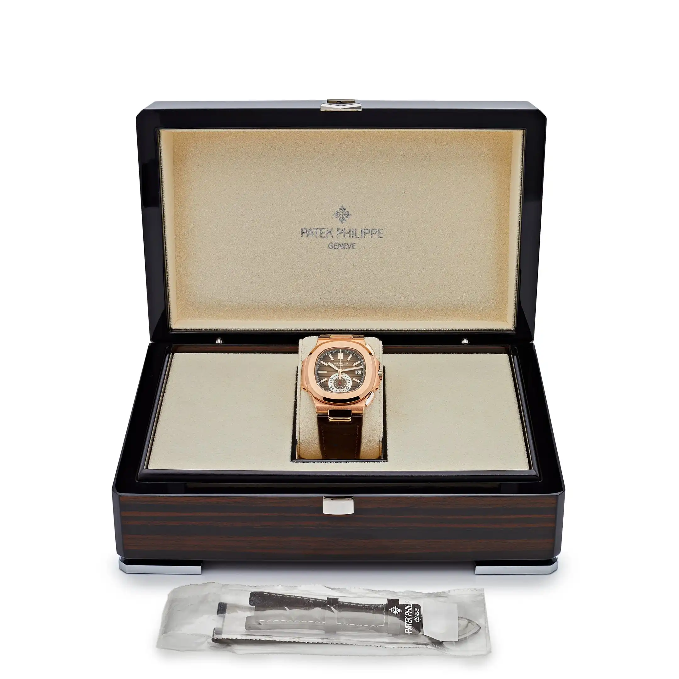 Replica Patek Philippe Nautilus 5980R-001 Chronograph Date Rose Gold - Image 7