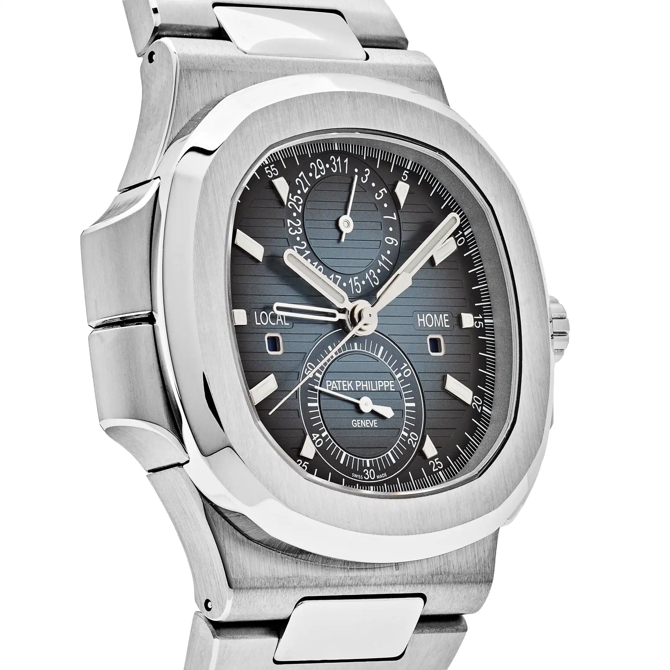 Replica Patek Philippe Nautilus 5990/1A-011 ‘Travel Time’ Flyback Chronograph Stainless Steel Blue Dial - Image 4