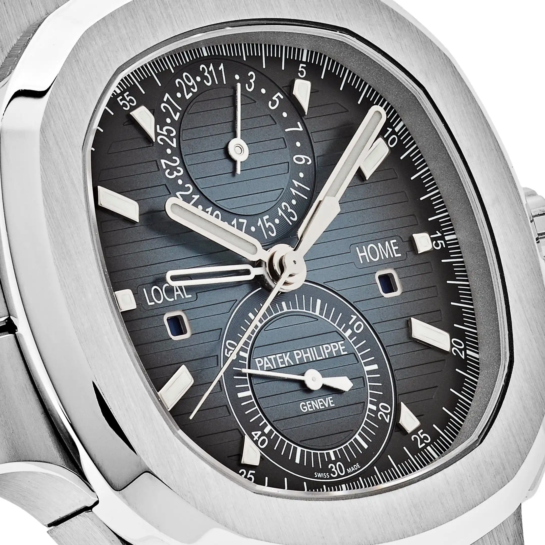 Replica Patek Philippe Nautilus 5990/1A-011 ‘Travel Time’ Flyback Chronograph Stainless Steel Blue Dial - Image 5