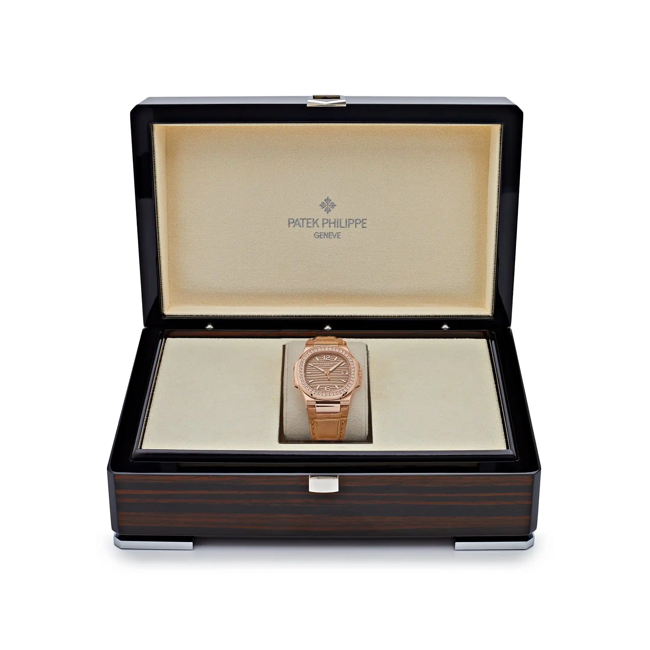 Replica Patek Philippe Nautilus 7010R-012 ‘Ladies’ Quartz Rose Gold Diamond Bezel - Image 7