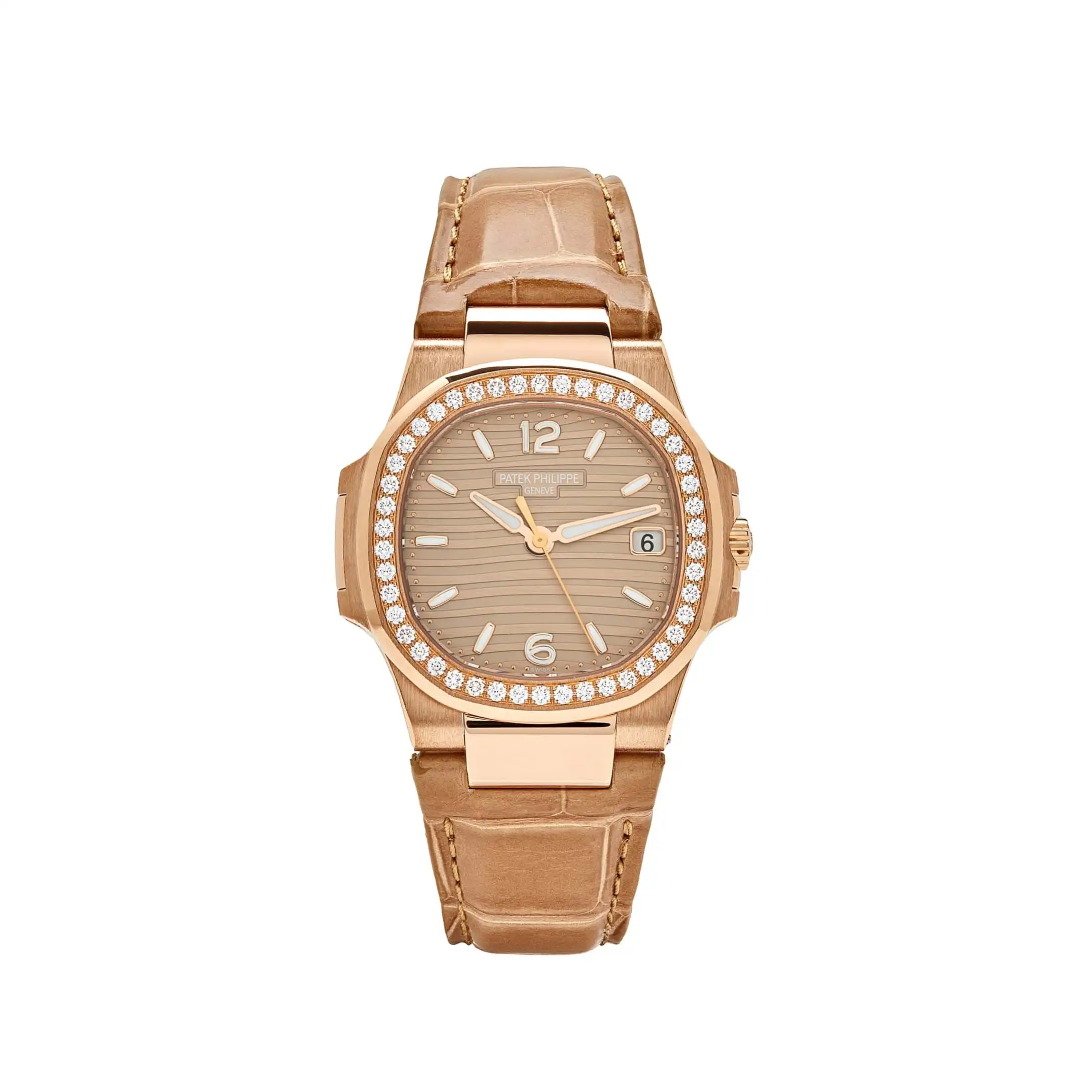 Replica Patek Philippe Nautilus 7010R-012 ‘Ladies’ Quartz Rose Gold Diamond Bezel