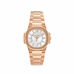 Replica Patek Philippe Nautilus 7011/1R-001 ‘Ladies’ Rose Gold Silver Dial