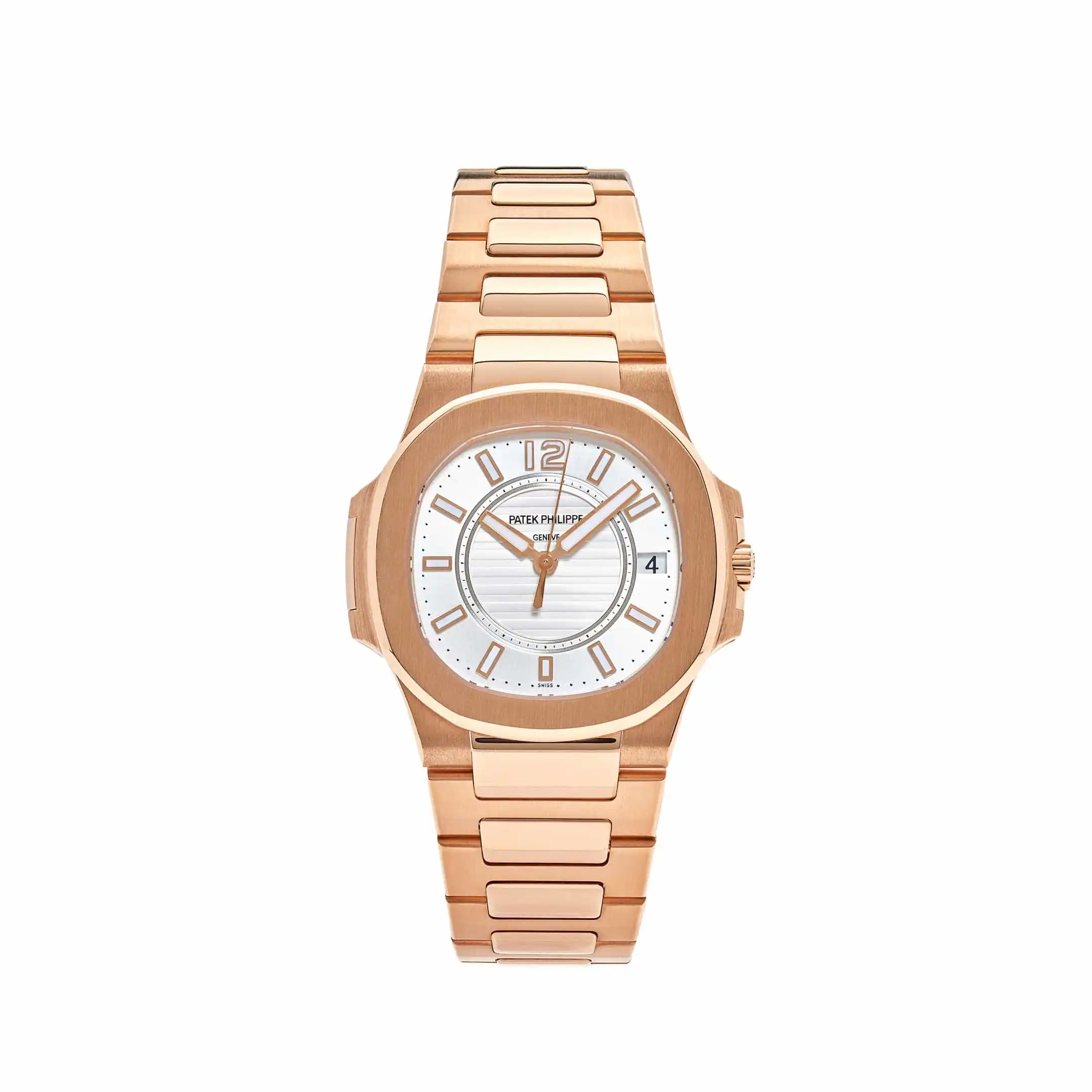 Replica Patek Philippe Nautilus 7011/1R-001 ‘Ladies’ Rose Gold Silver Dial