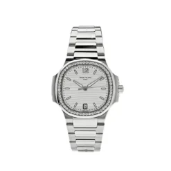 Replica Patek Philippe Nautilus 7118/1200A-010 ‘Ladies’ Stainless Steel Silver Dial Diamond Bezel