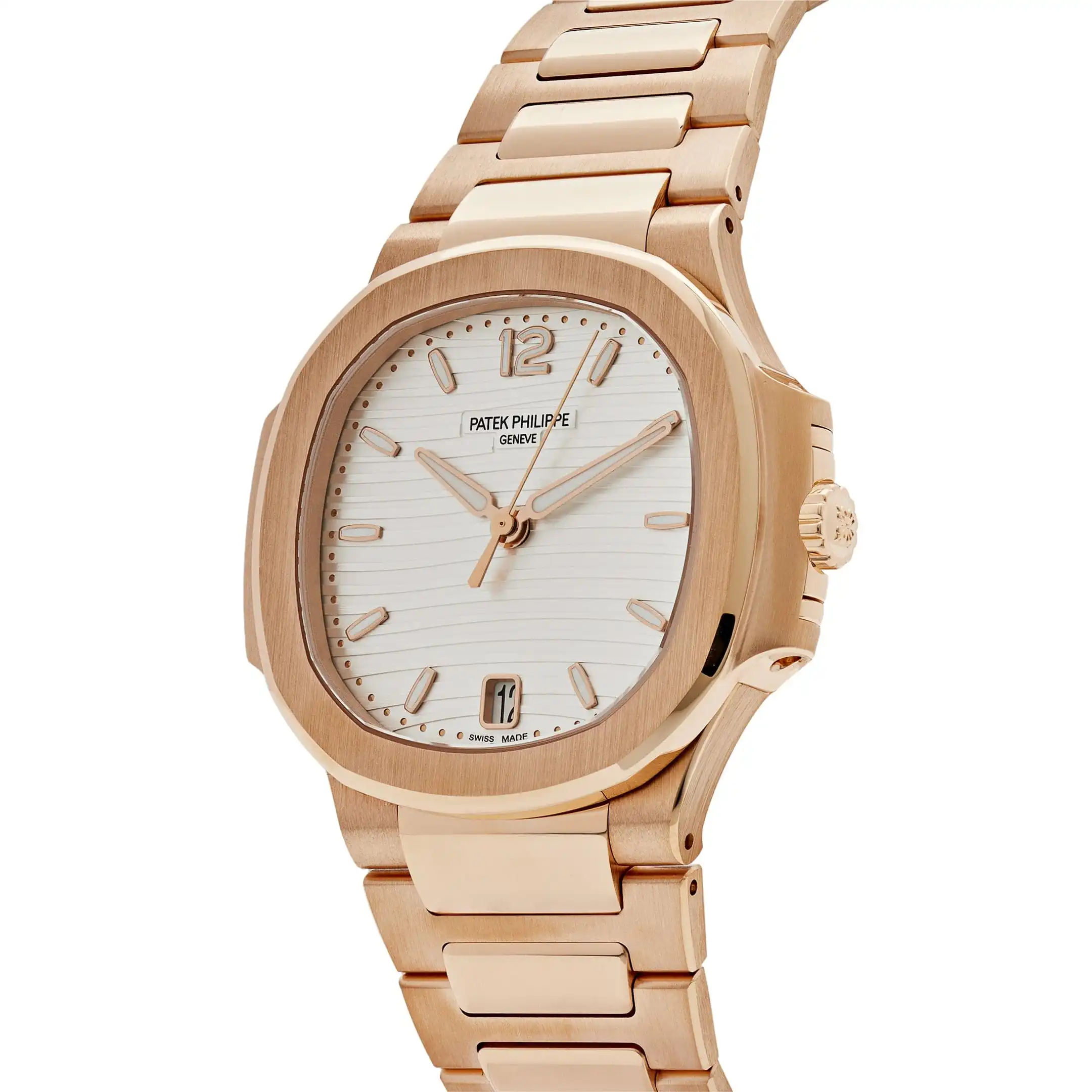 Replica Patek Philippe Nautilus 7118/1R-001 ‘Ladies’ Automatic Rose Gold Silvery Opaline Dial - Image 4