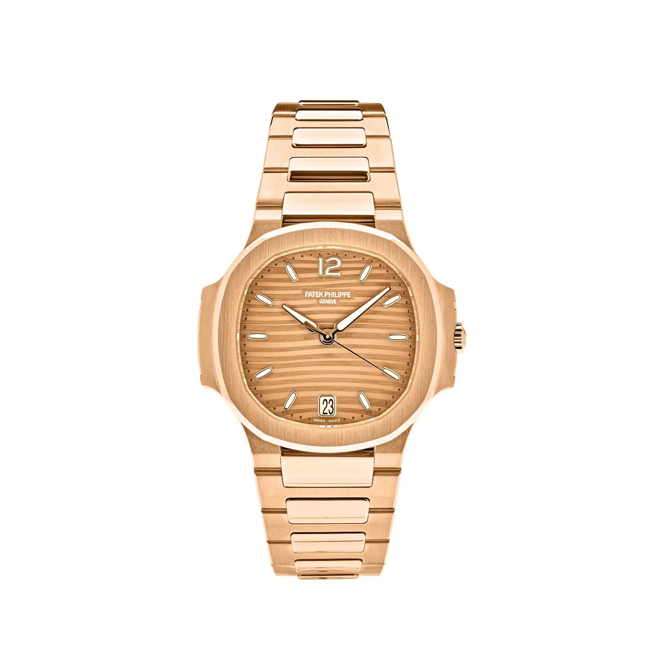 Replica Patek Philippe Nautilus 7118/1R-010 ‘Ladies’ Rose Gold Champagne Golden Dial