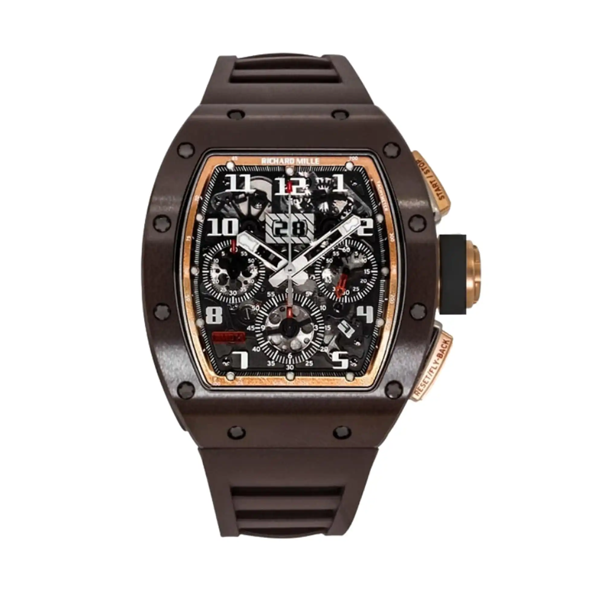 Richard Mille Replica RM 011 Brown Ceramic TZP Asia Edition