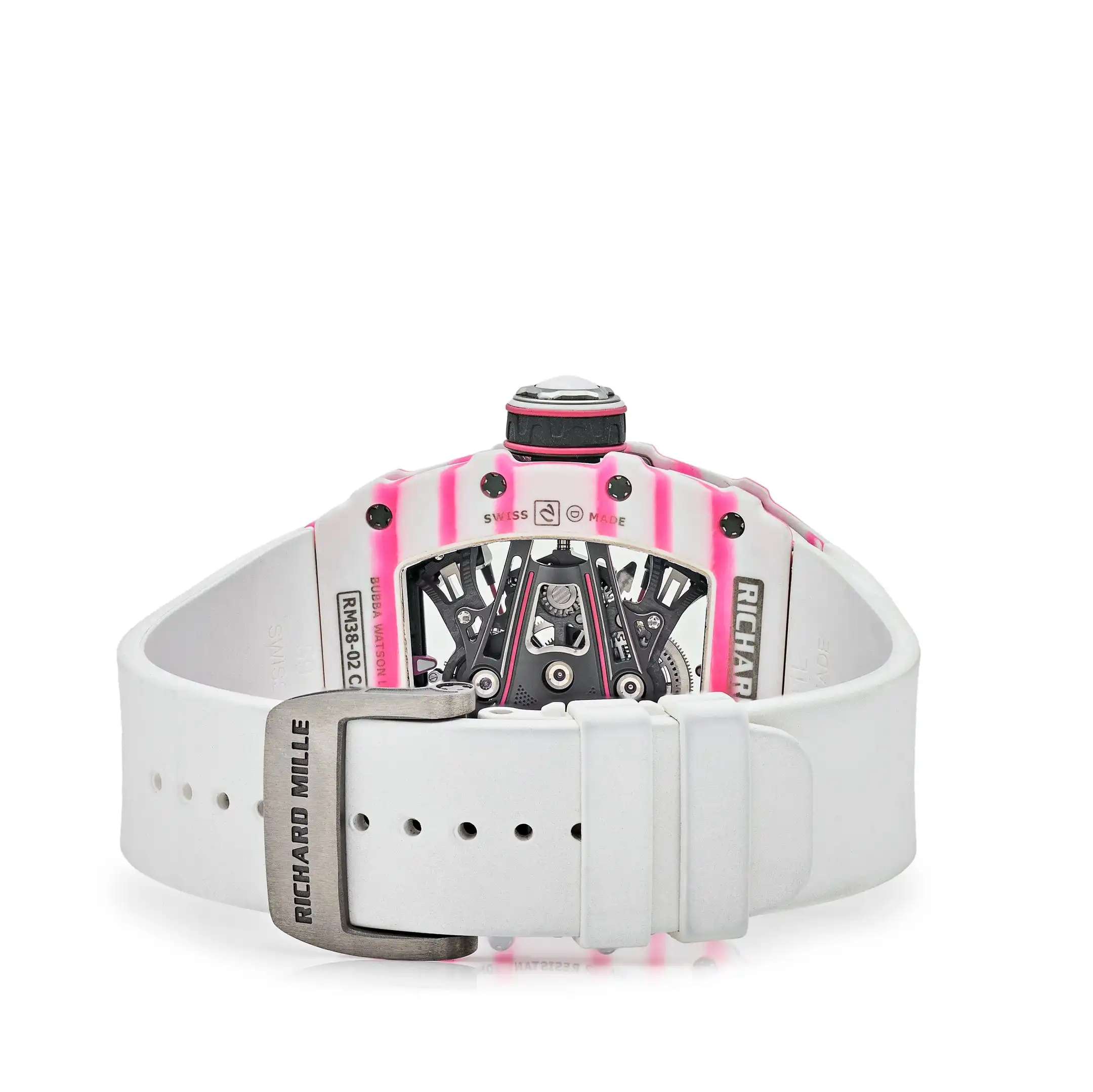Richard Mille Replica RM 38-02 Bubba Watson Tourbillon White Pink Quartz TPT - Image 4