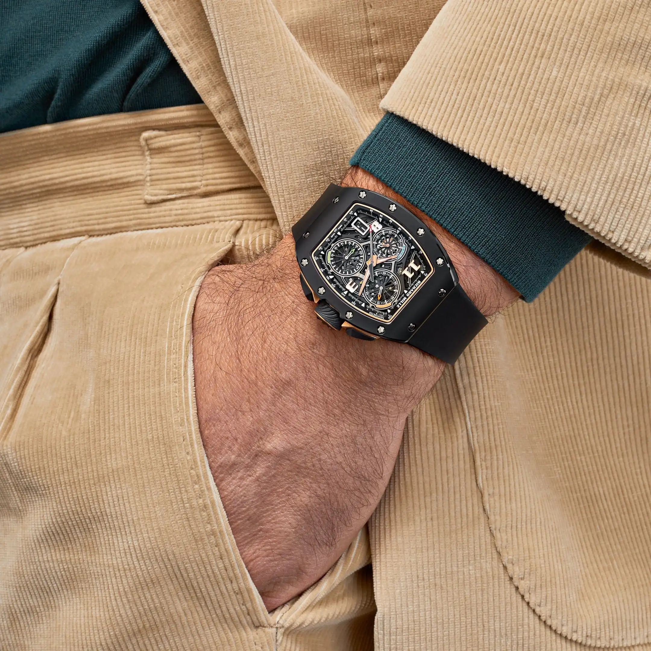 Richard Mille Replica RM 72-01 Lifestyle In-House Chronograph Black Ceramic - Image 2