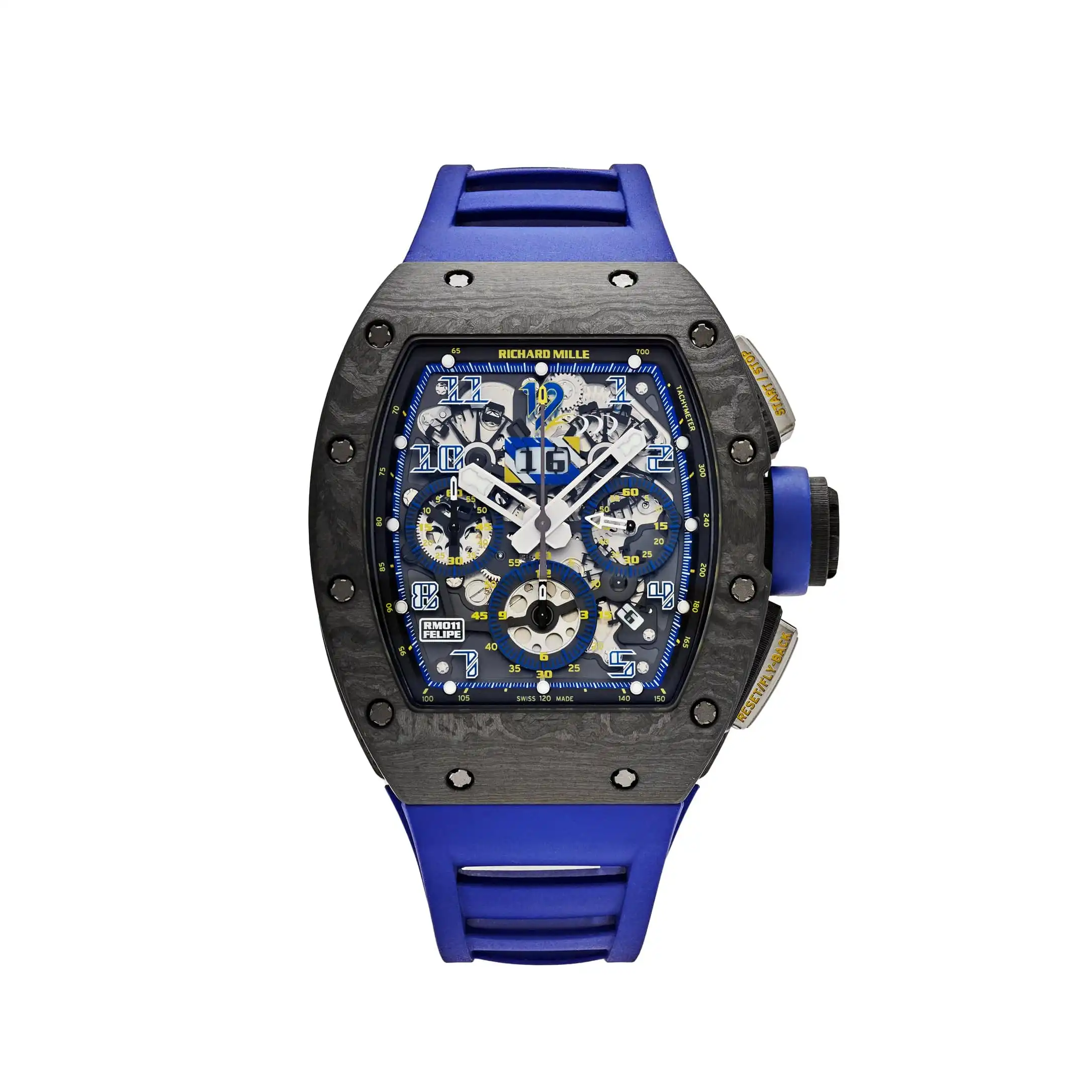 Richard Mille Replica RM 011 Automatic Flyback Chronograph Felipe Massa 10th Anniversary Carbon NTPT Titanium Limited Edition