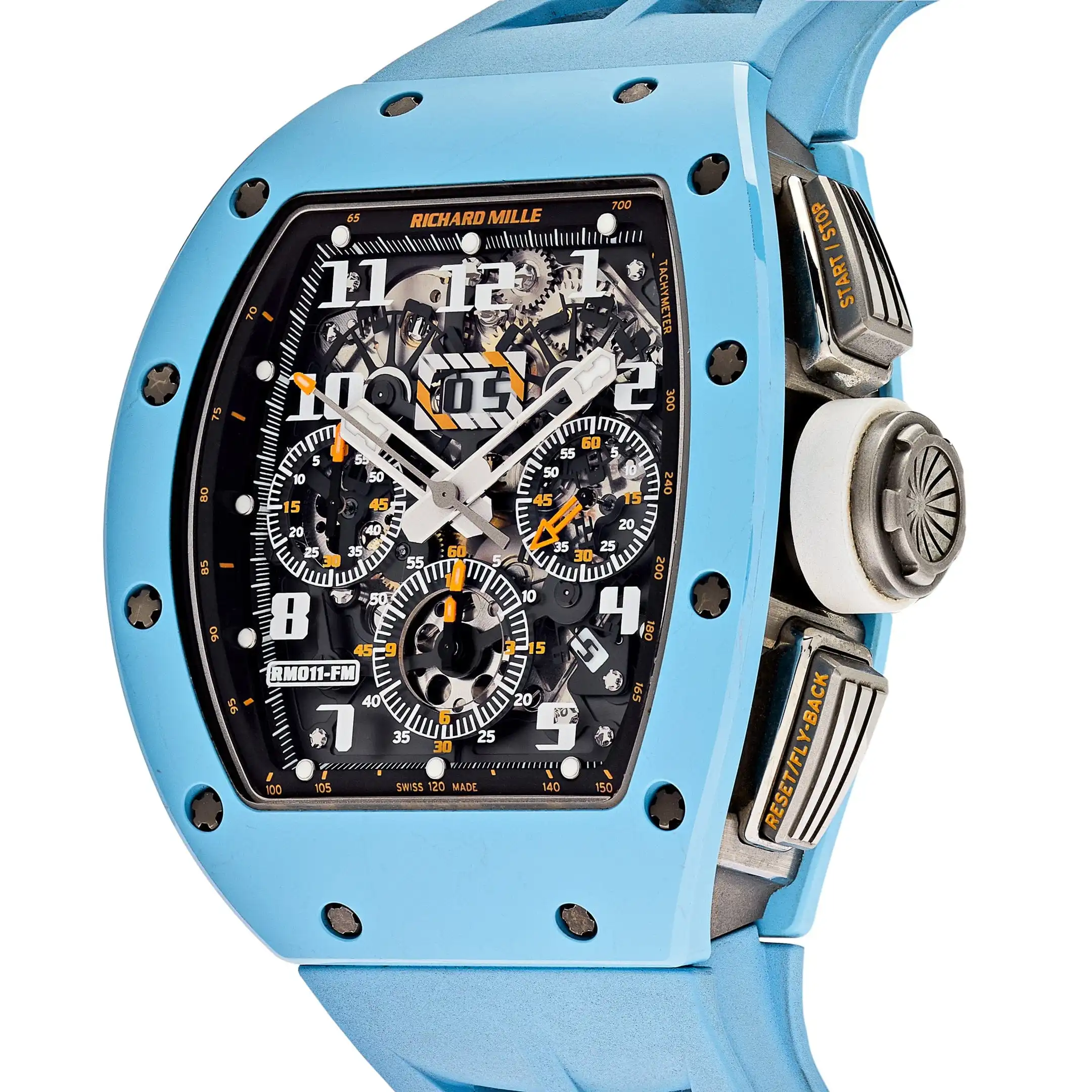 Richard Mille Replica RM 011 Baby Blue Ceramic Felipe Massa Last Edition - Image 3