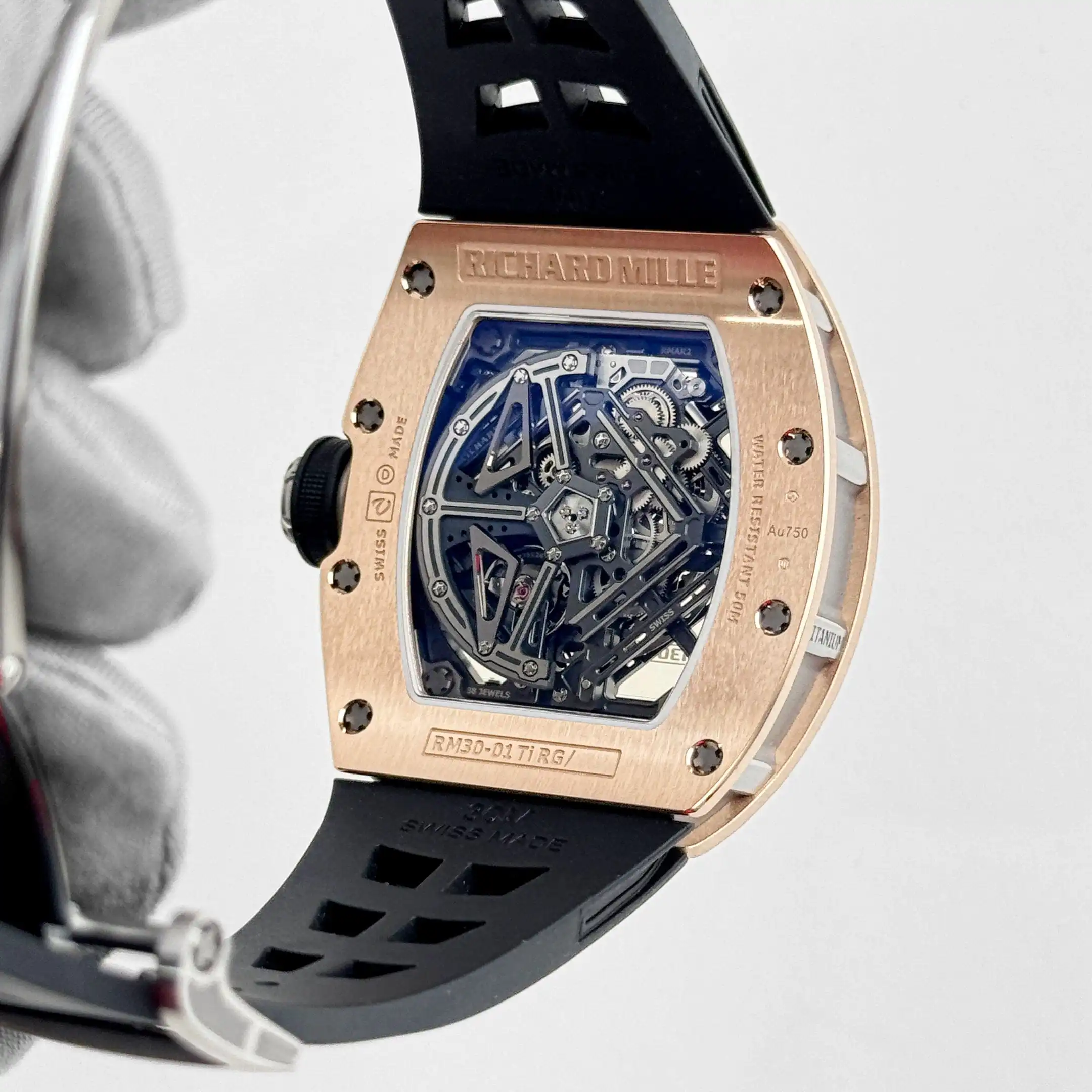 Richard Mille Replica RM 30-01 Declutchable Rotor Rose Gold Skeleton Dial - Image 10