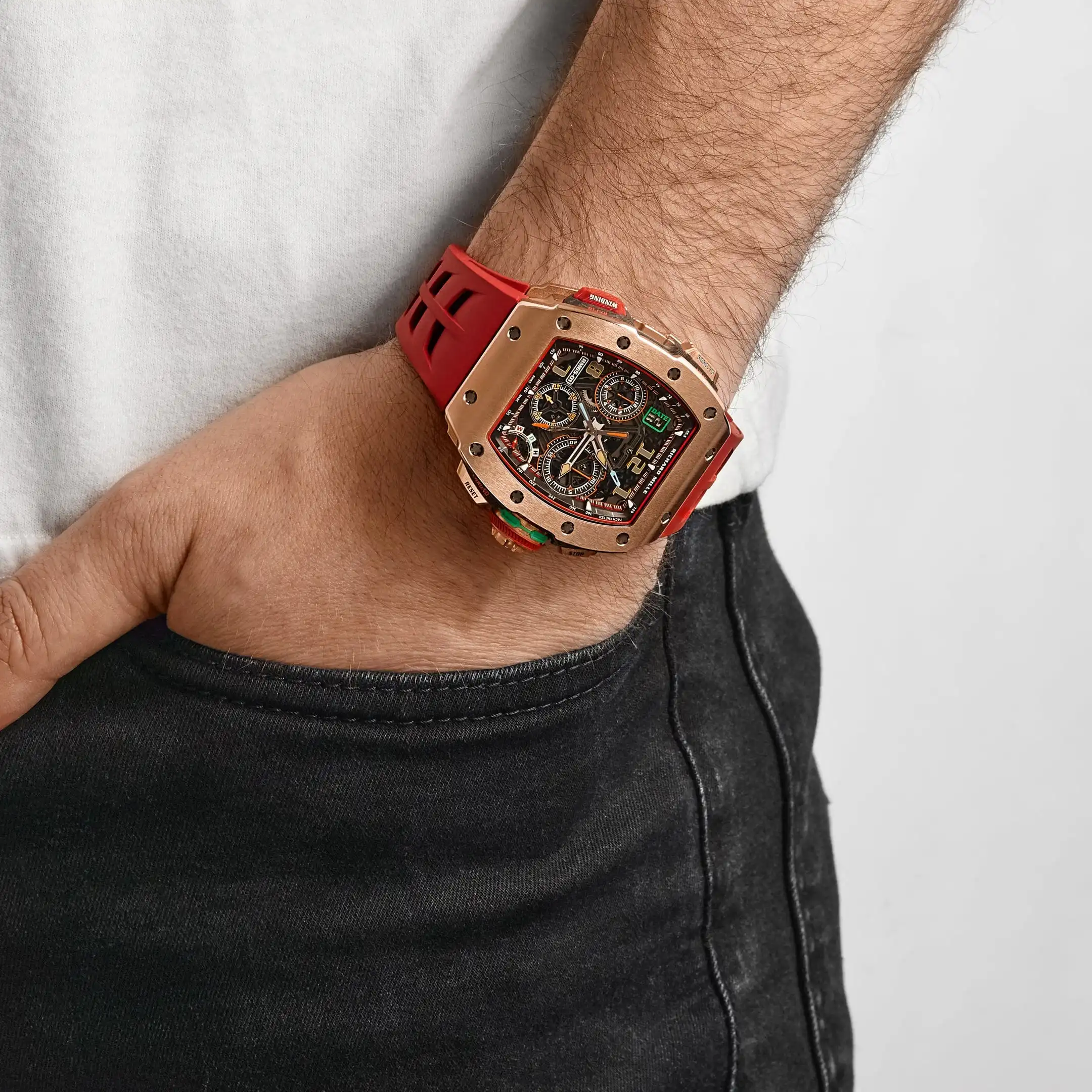 Richard Mille Replica RM 65-01 Automatic Chronograph Full Rose Gold - Image 2