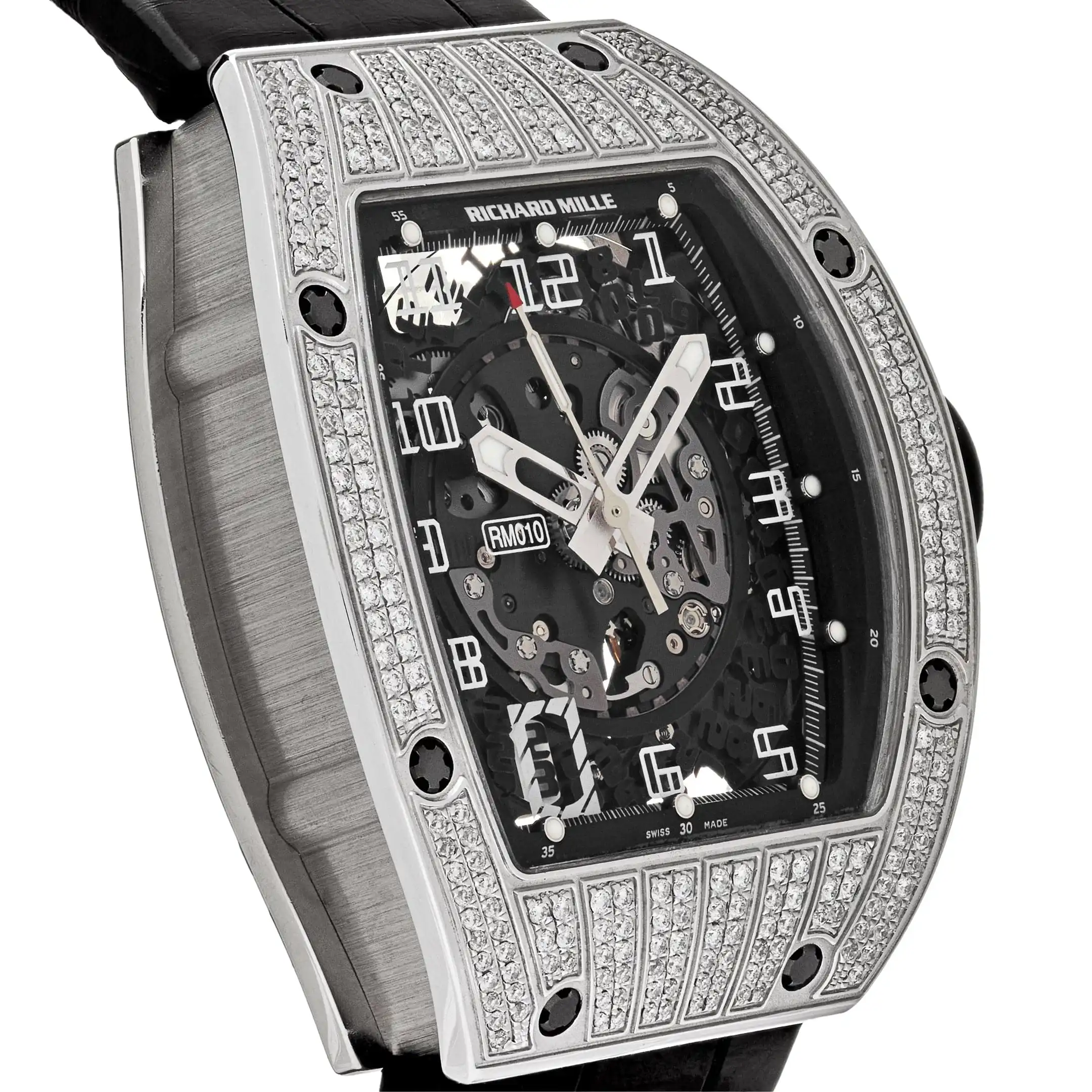 Richard Mille Replica White Gold Diamond Set RM 010 - Image 2