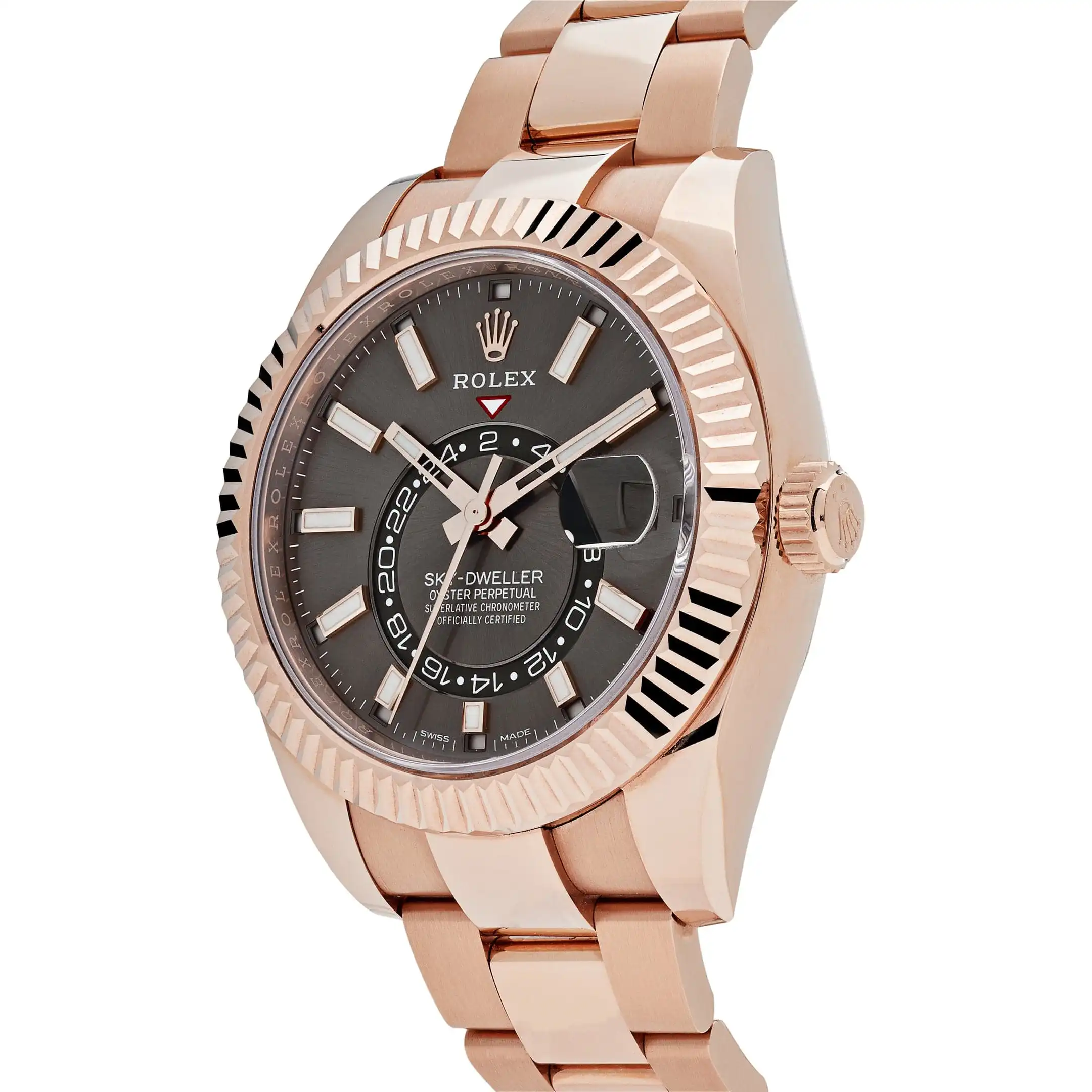 Replica Rolex Sky-Dweller 336935 Rose Gold Rhodium Slate Grey Dial - Image 2