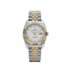 Rolex Datejust Replica 126233 Yellow Gold Stainless Steel White Roman Dial Jubilee