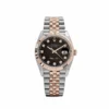 Rolex Datejust Replica 126231 Rose Gold Stainless Steel Black Diamond Dial